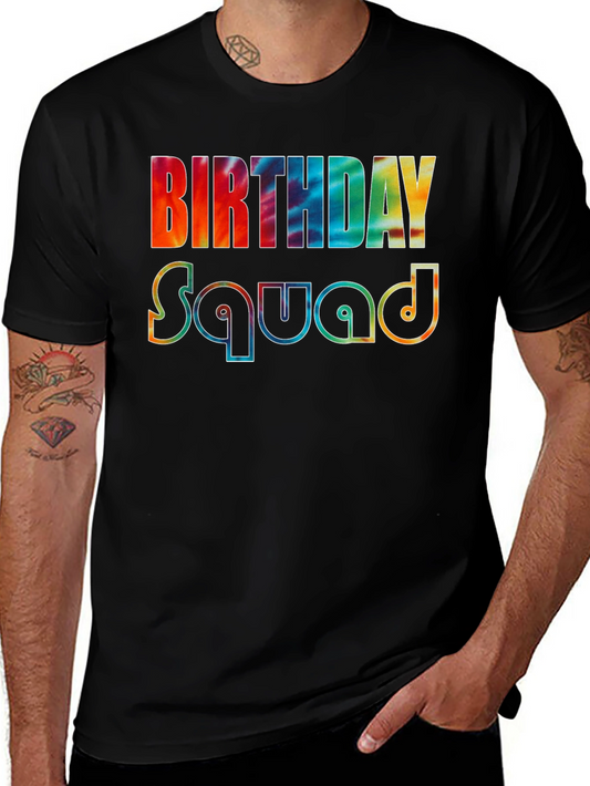 Birthday Squad Tie-Dye Graphic Tee
