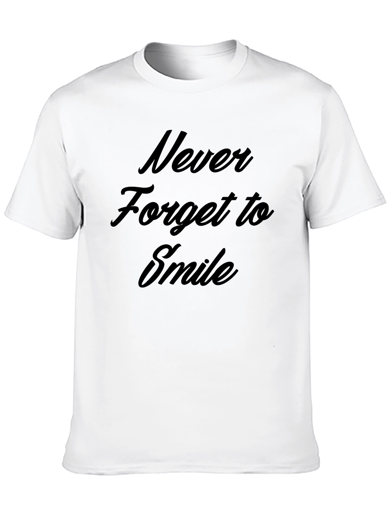 Never Forget to Smile Black T-Shirt