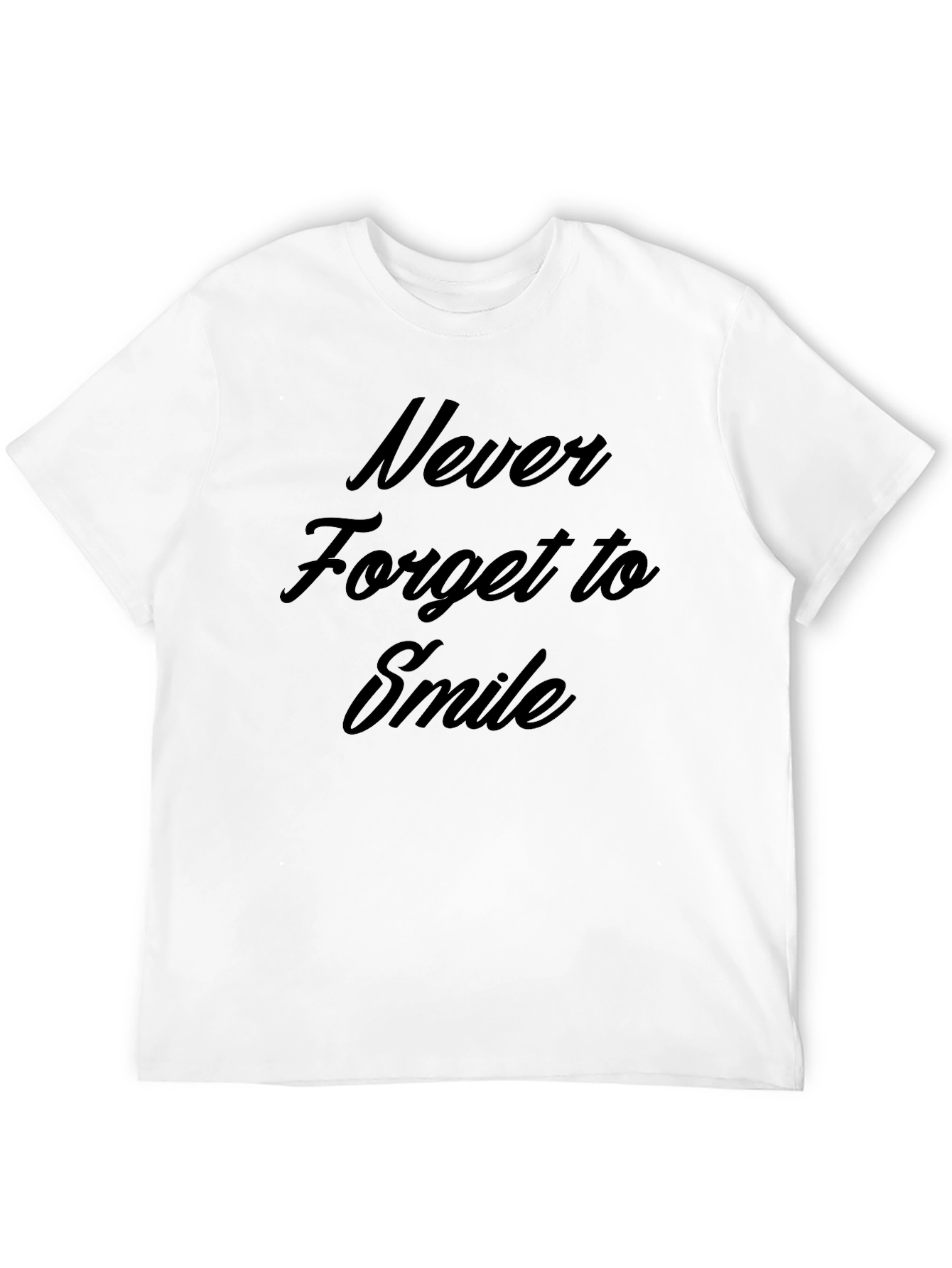 Never Forget to Smile Black T-Shirt