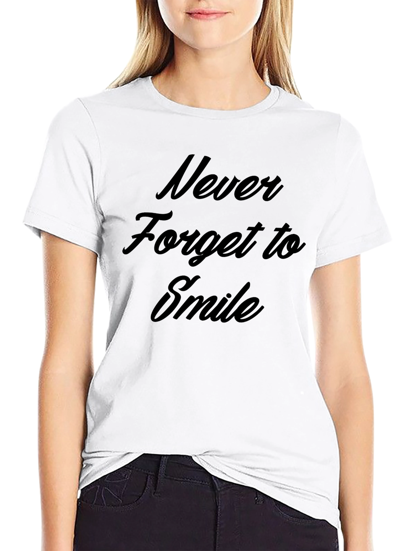 Never Forget to Smile Black T-Shirt