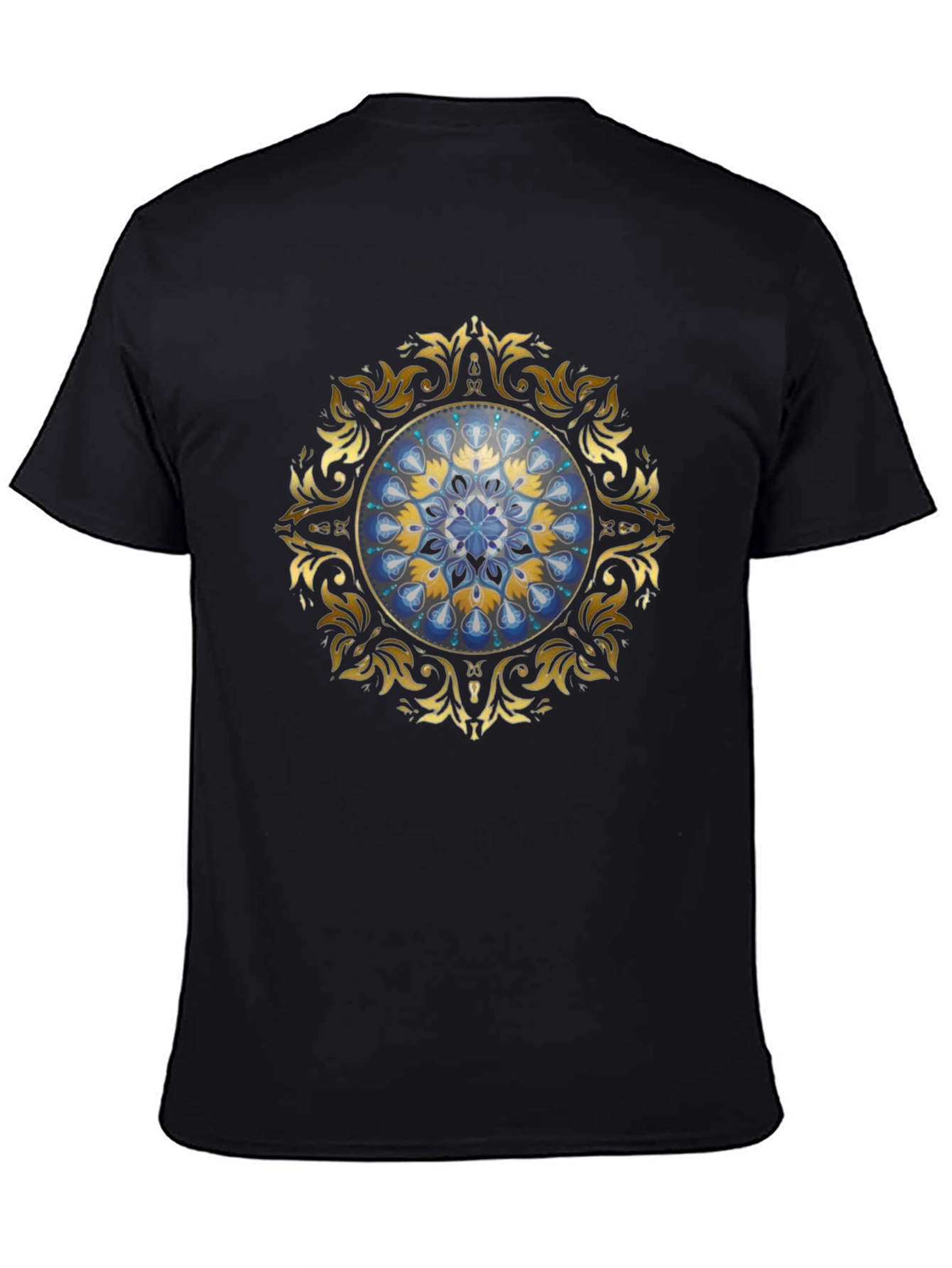 Elegant Mandala Graphic Tee - Unisex Black T-Shirt