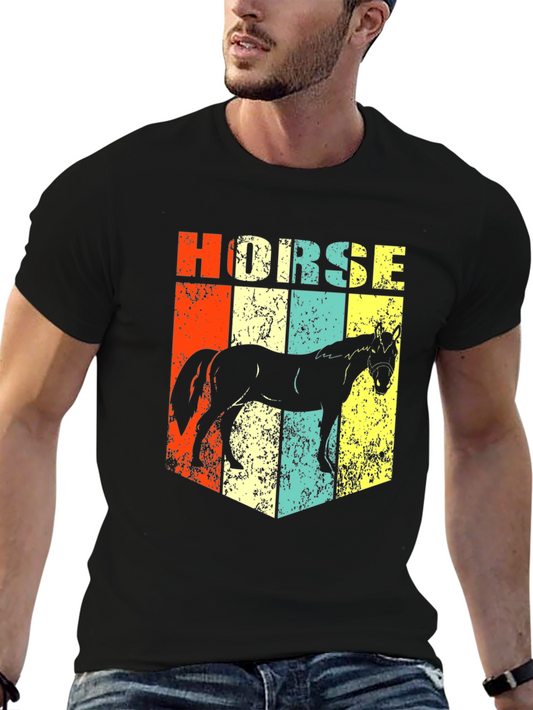 Vintage Horse Graphic T-Shirt - Retro Equestrian Style