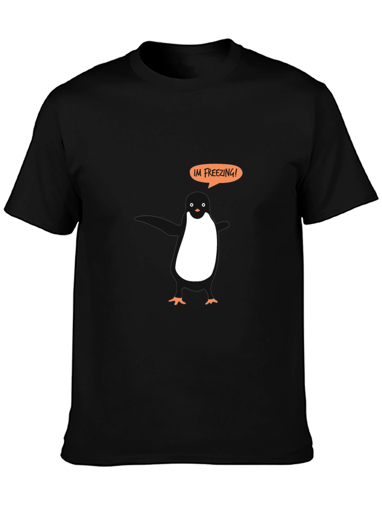 Penguin Im Freezing Graphic Tee - Black