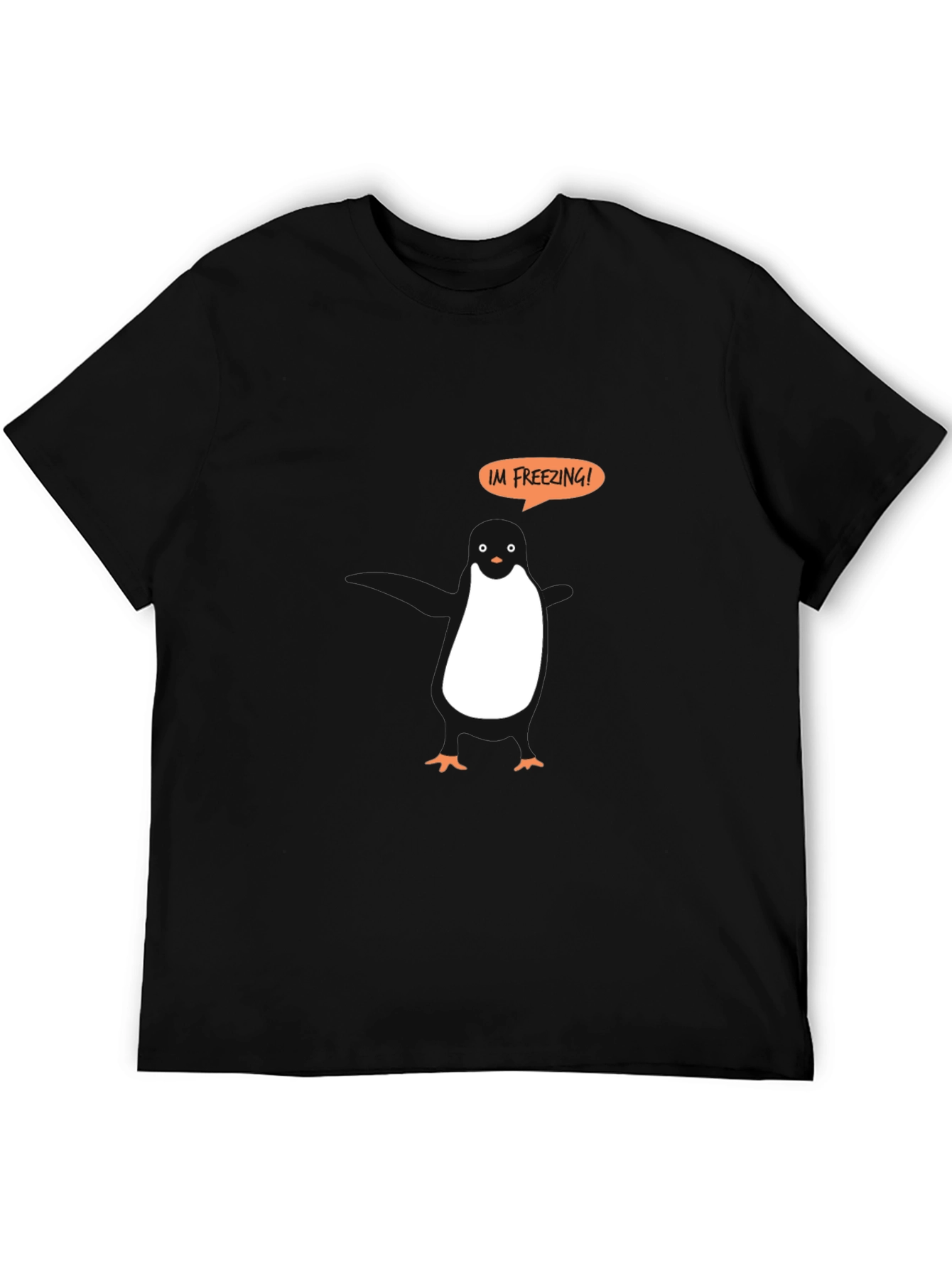Penguin Im Freezing Graphic Tee - Black