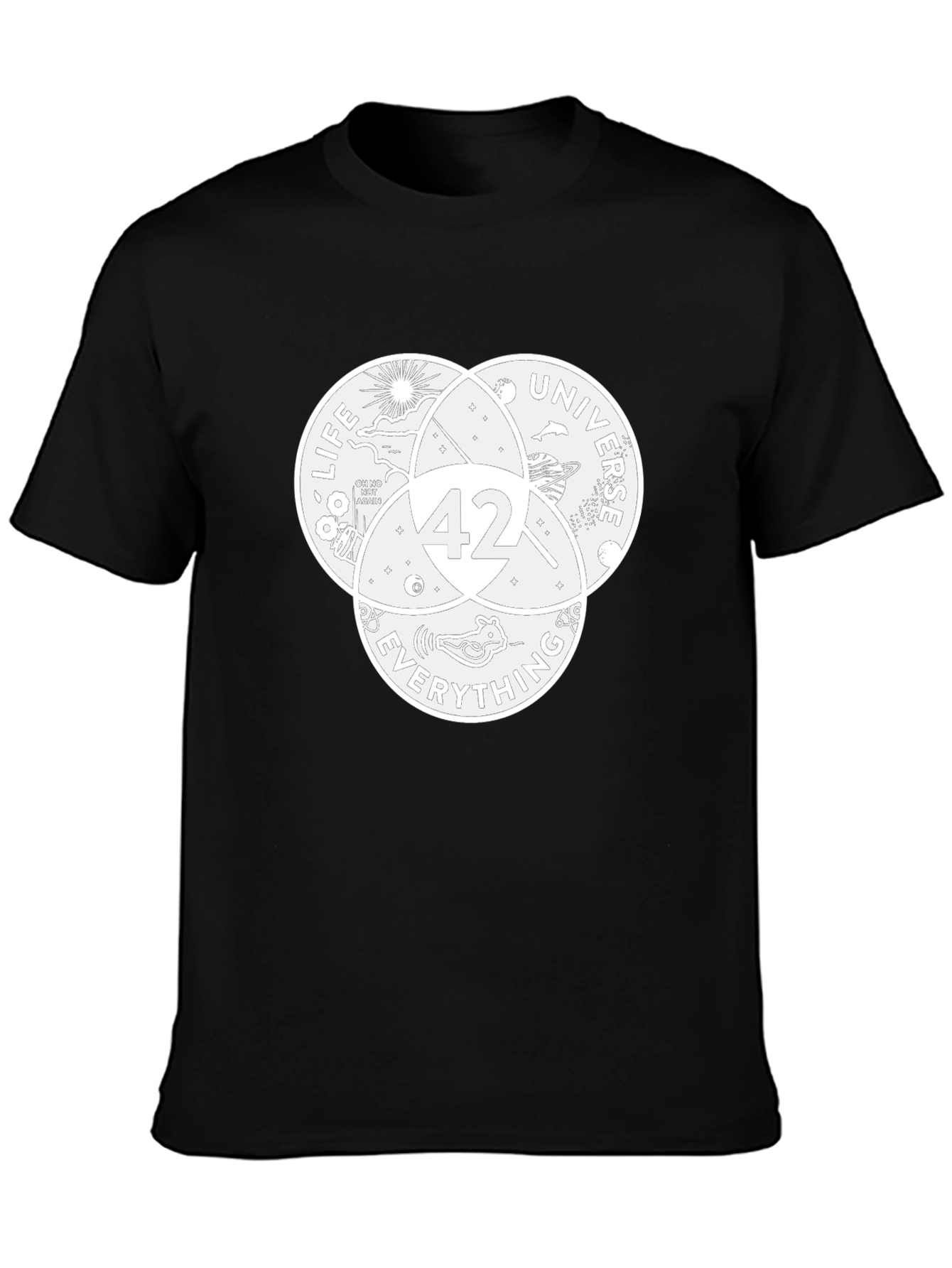 42 Life Universe Everything Venn Diagram T-Shirt