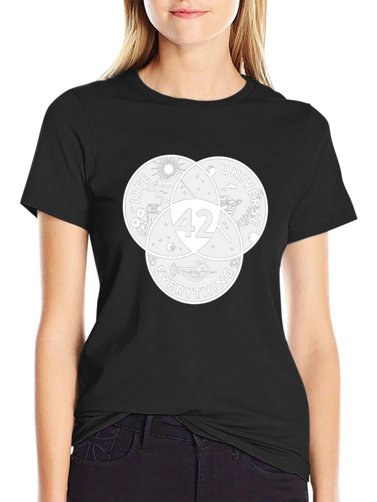 42 Life Universe Everything Venn Diagram T-Shirt