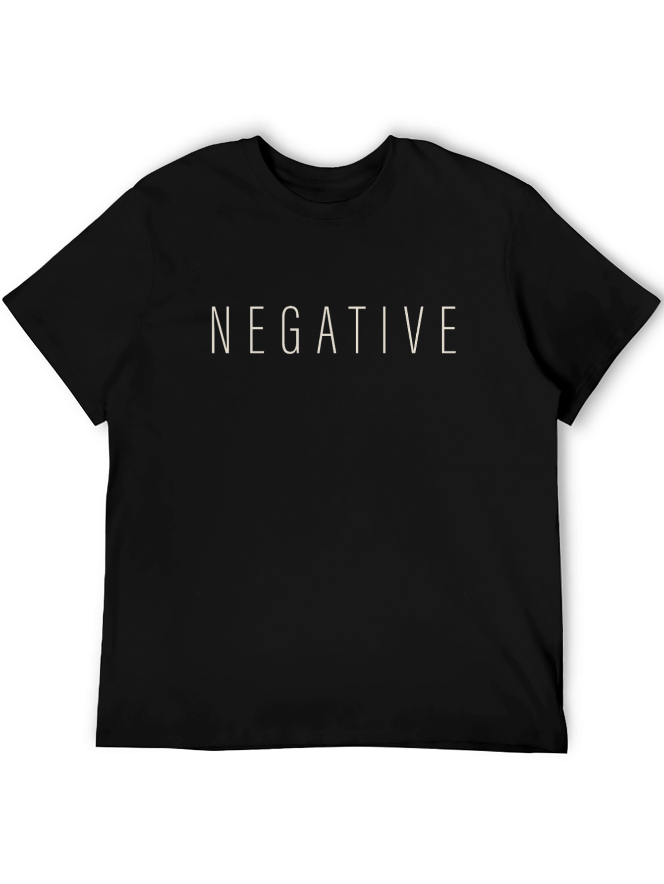Negative Graphic Print Black T-Shirt