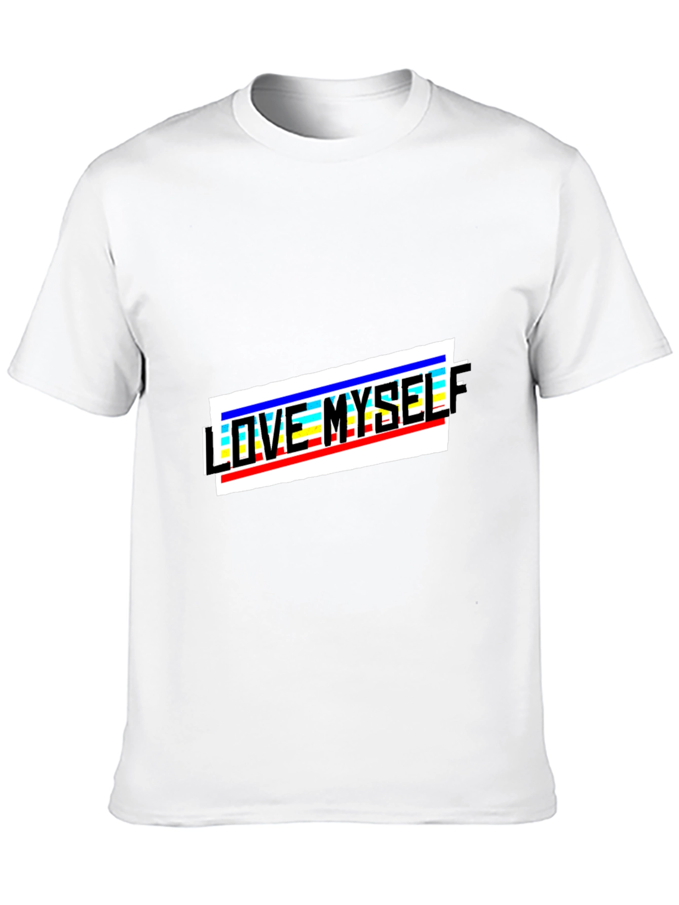 Love Myself Graphic Print Black T-Shirt