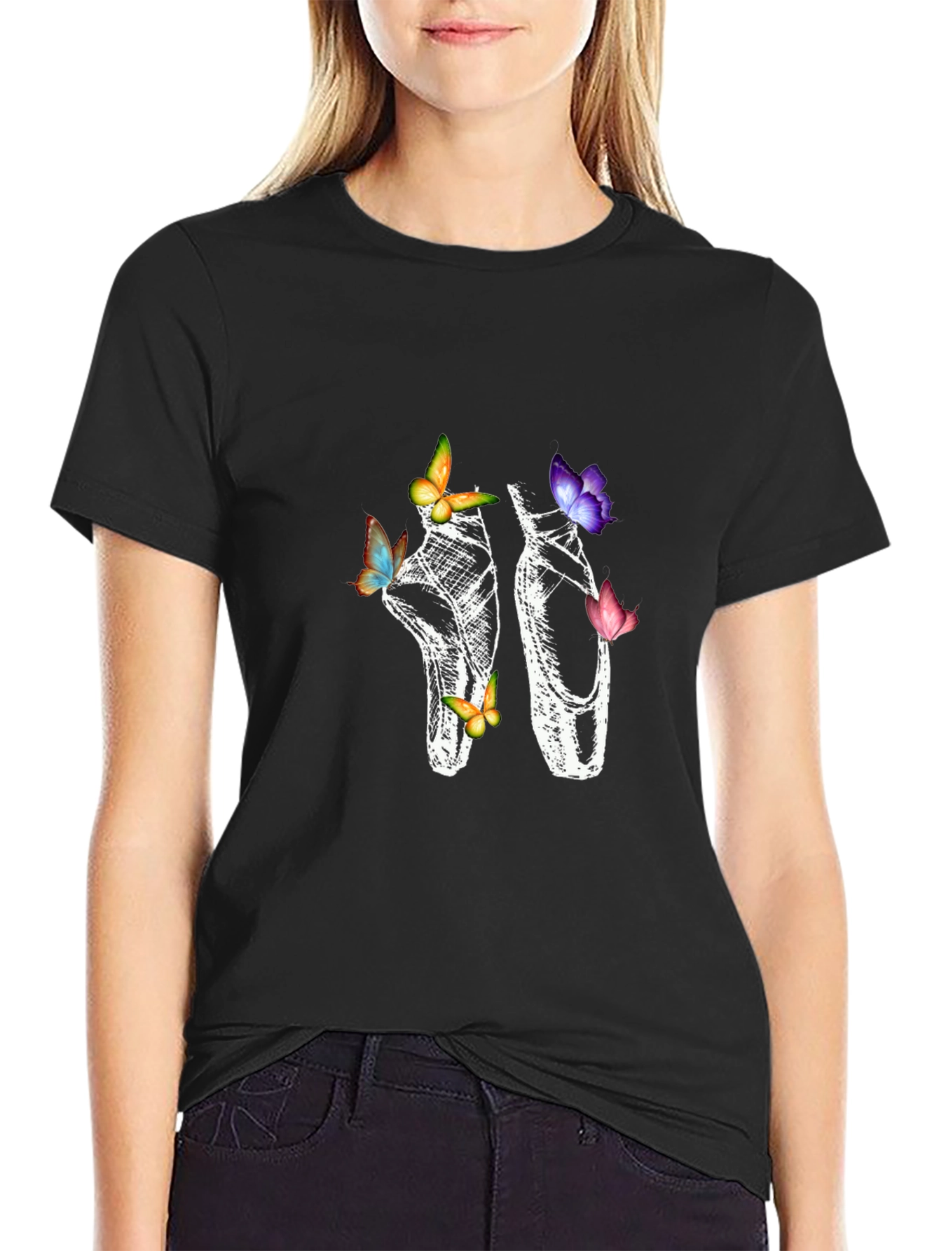 Ballet Shoes and Butterfly T-Shirt