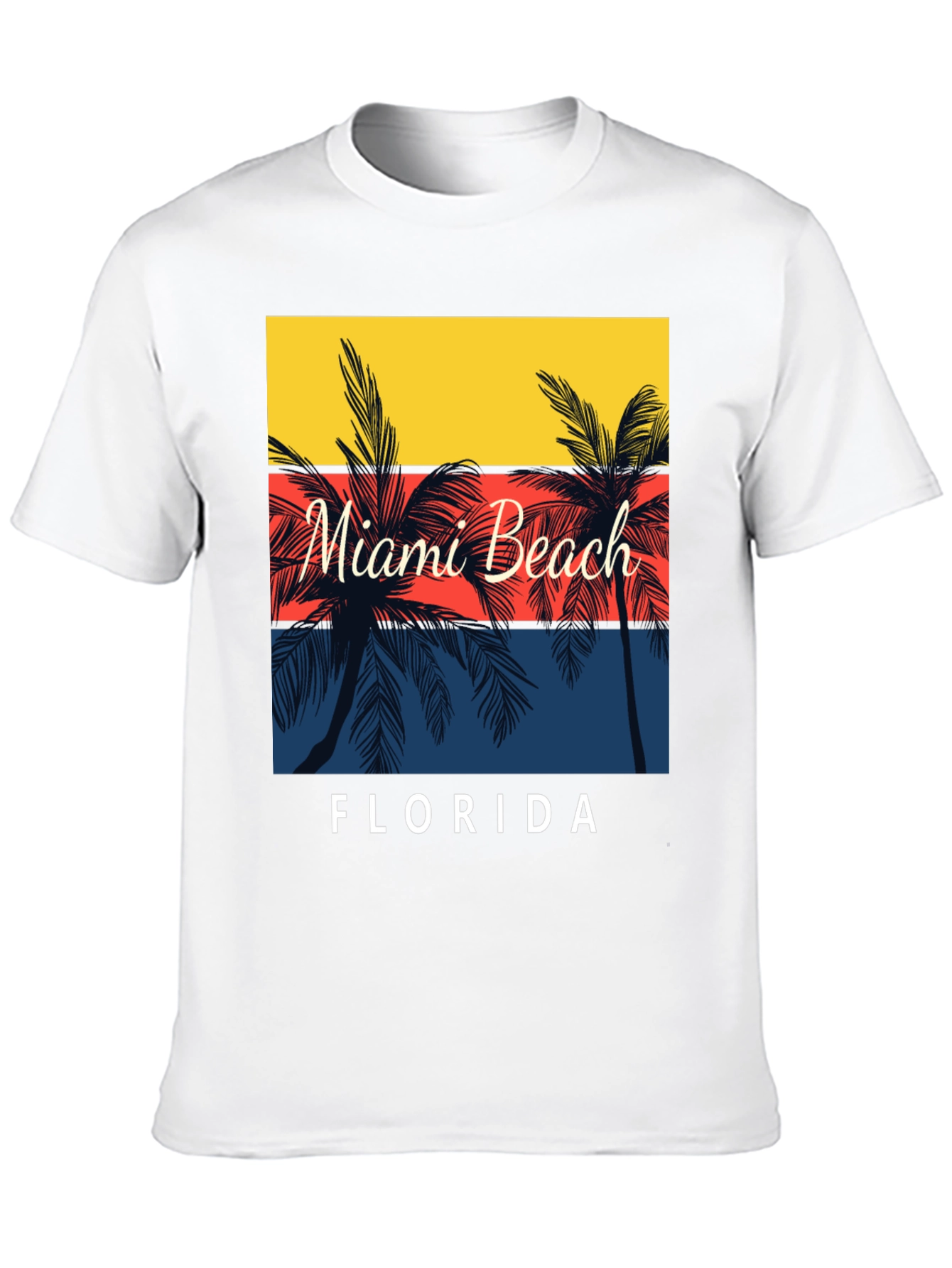 Miami Beach Florida Palm Tree T-Shirt