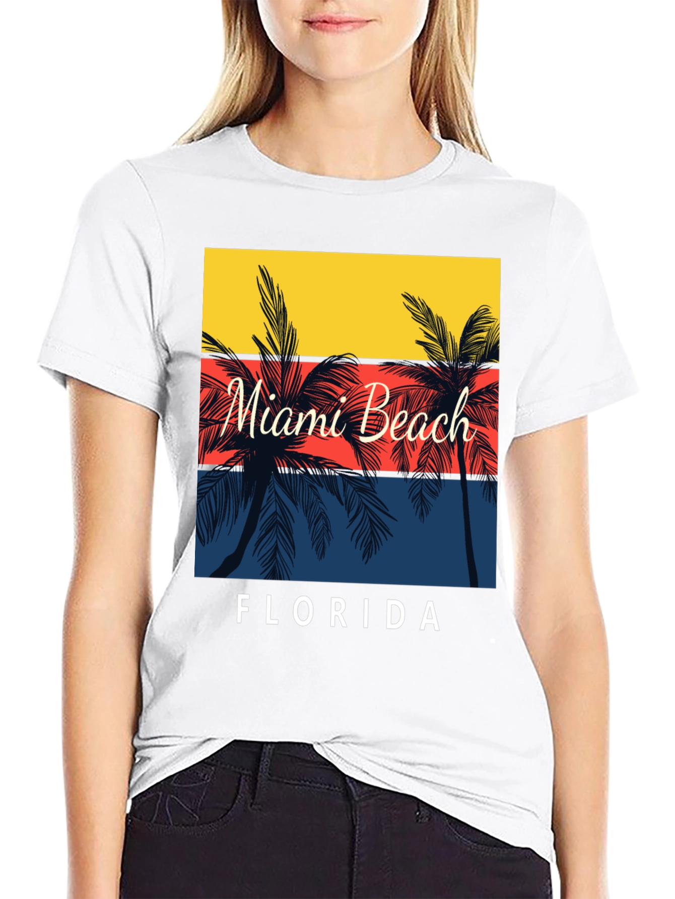 Miami Beach Florida Palm Tree T-Shirt