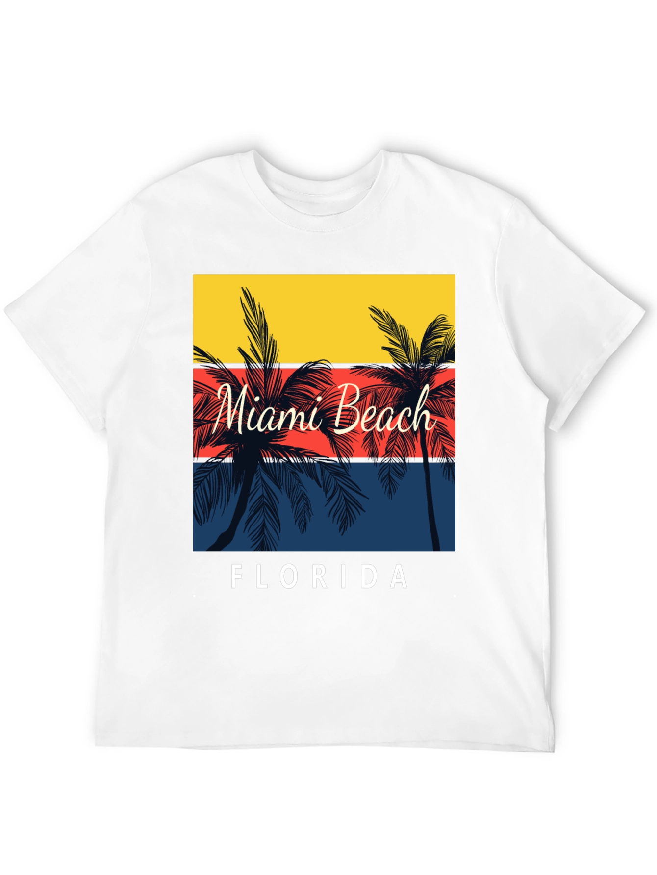 Miami Beach Florida Palm Tree T-Shirt