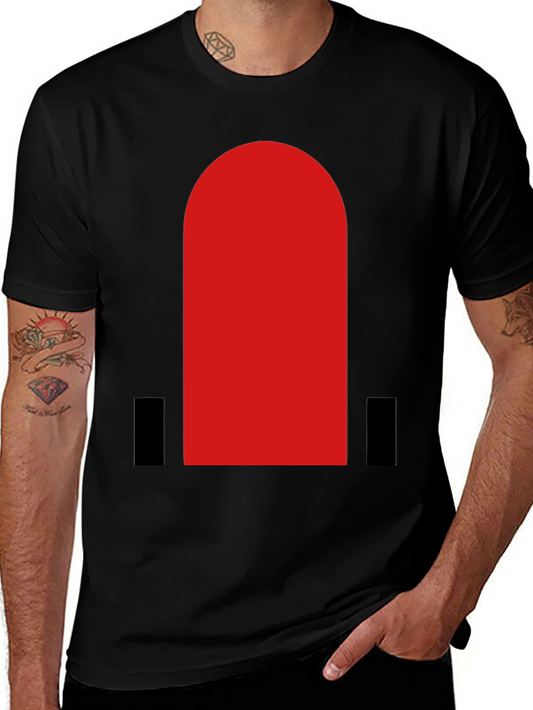 Bold Red Arch Graphic Black T-Shirt