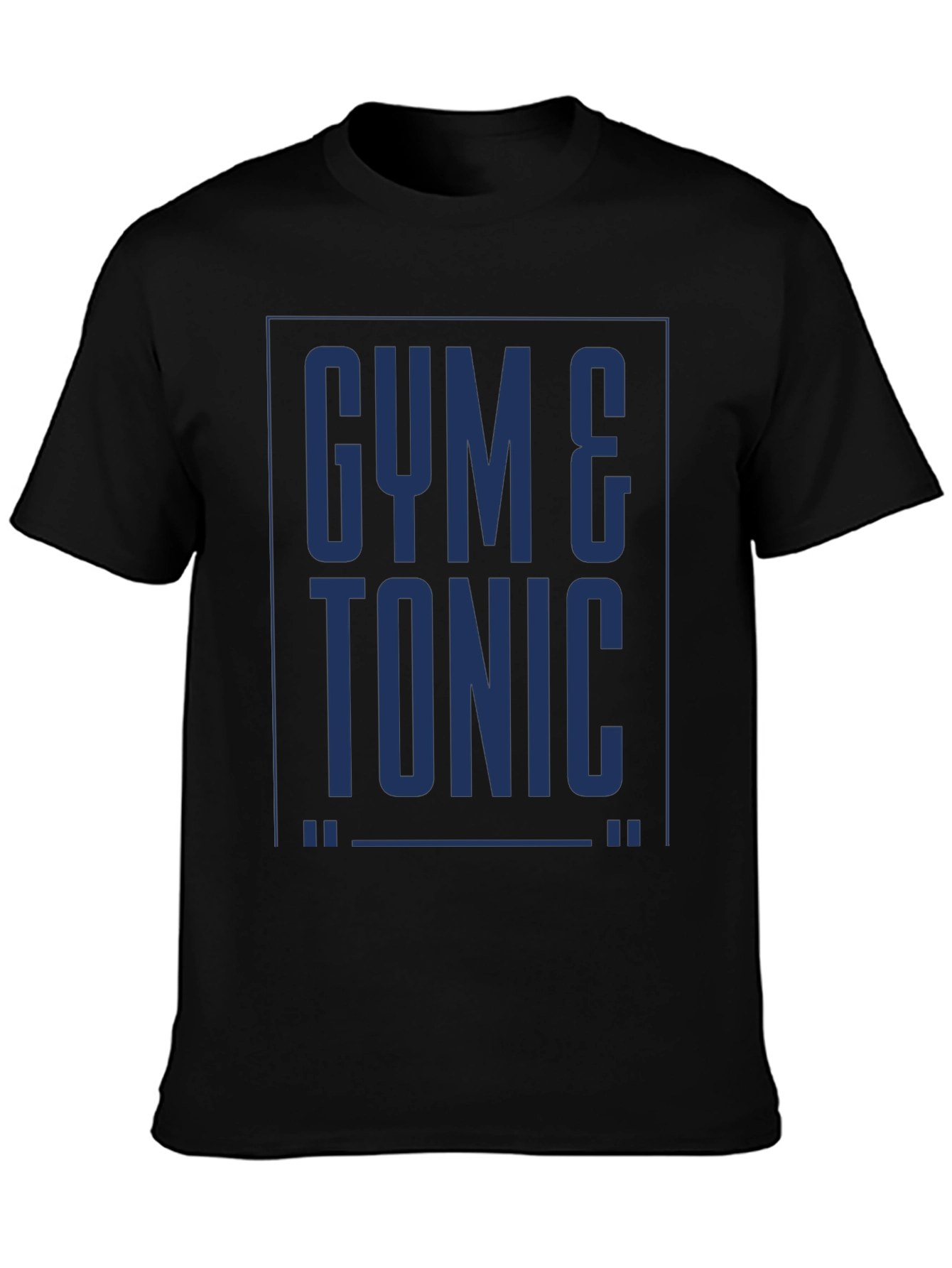 Gym & Tonic Graphic Tee - Black Cotton T-Shirt