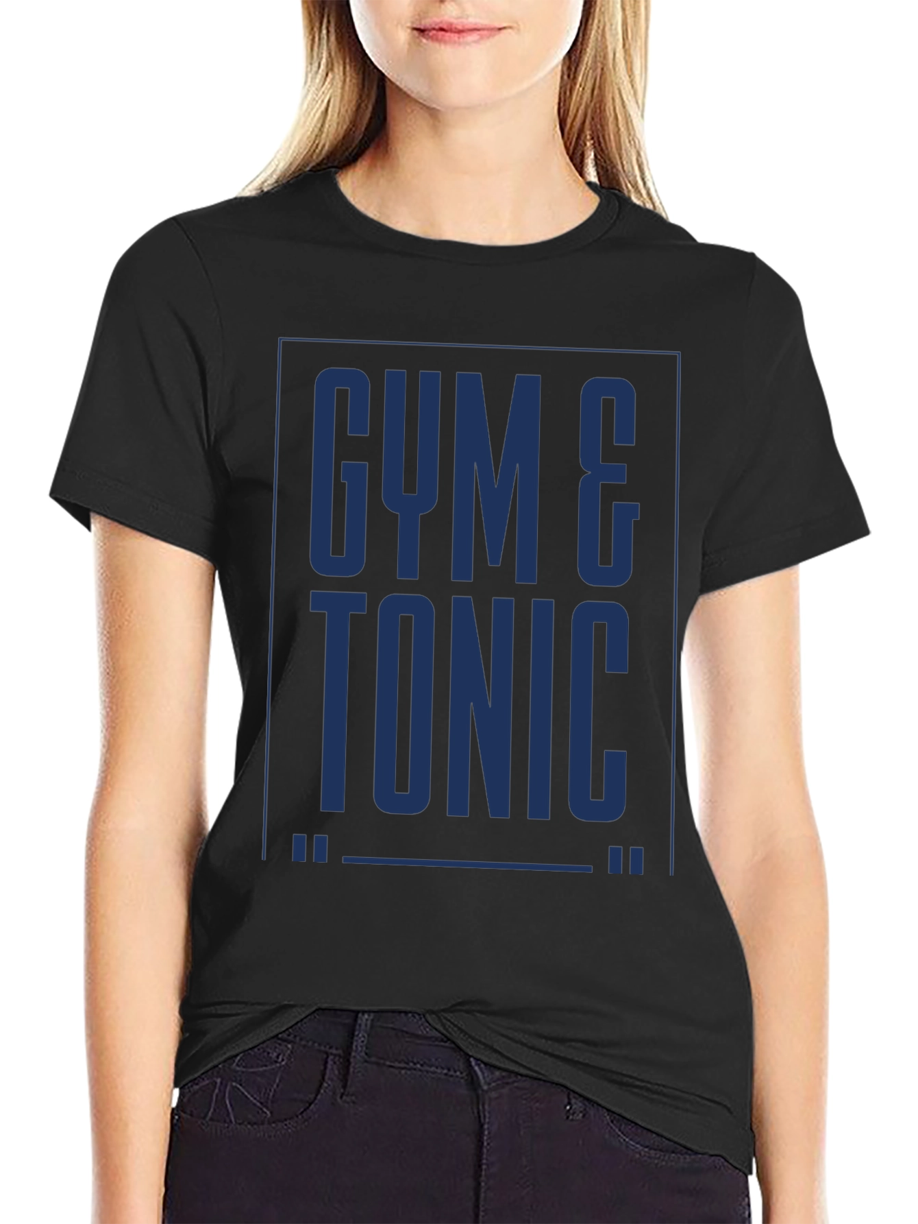 Gym & Tonic Graphic Tee - Black Cotton T-Shirt