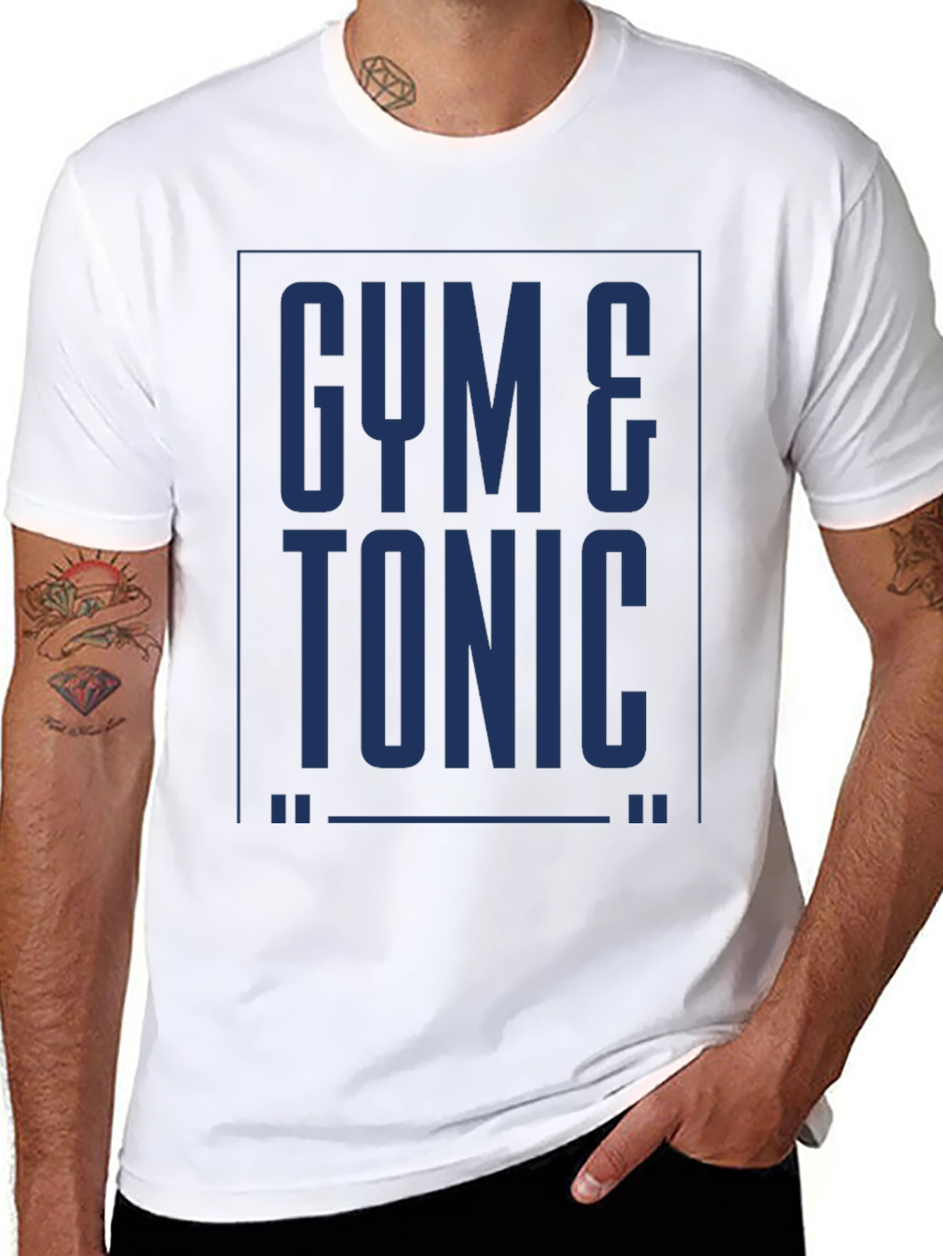 Gym & Tonic Graphic Tee - Black Cotton T-Shirt