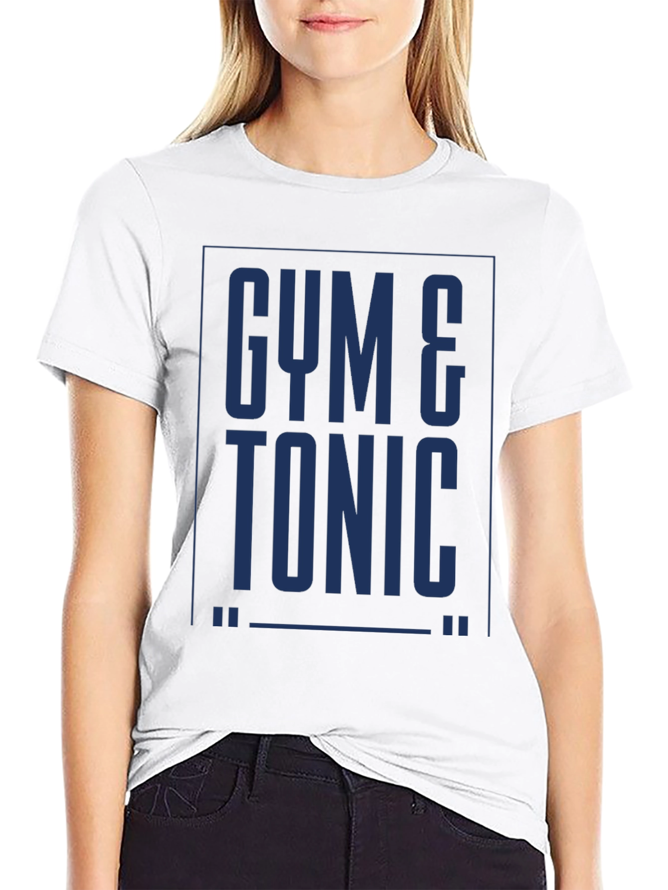 Gym & Tonic Graphic Tee - Black Cotton T-Shirt