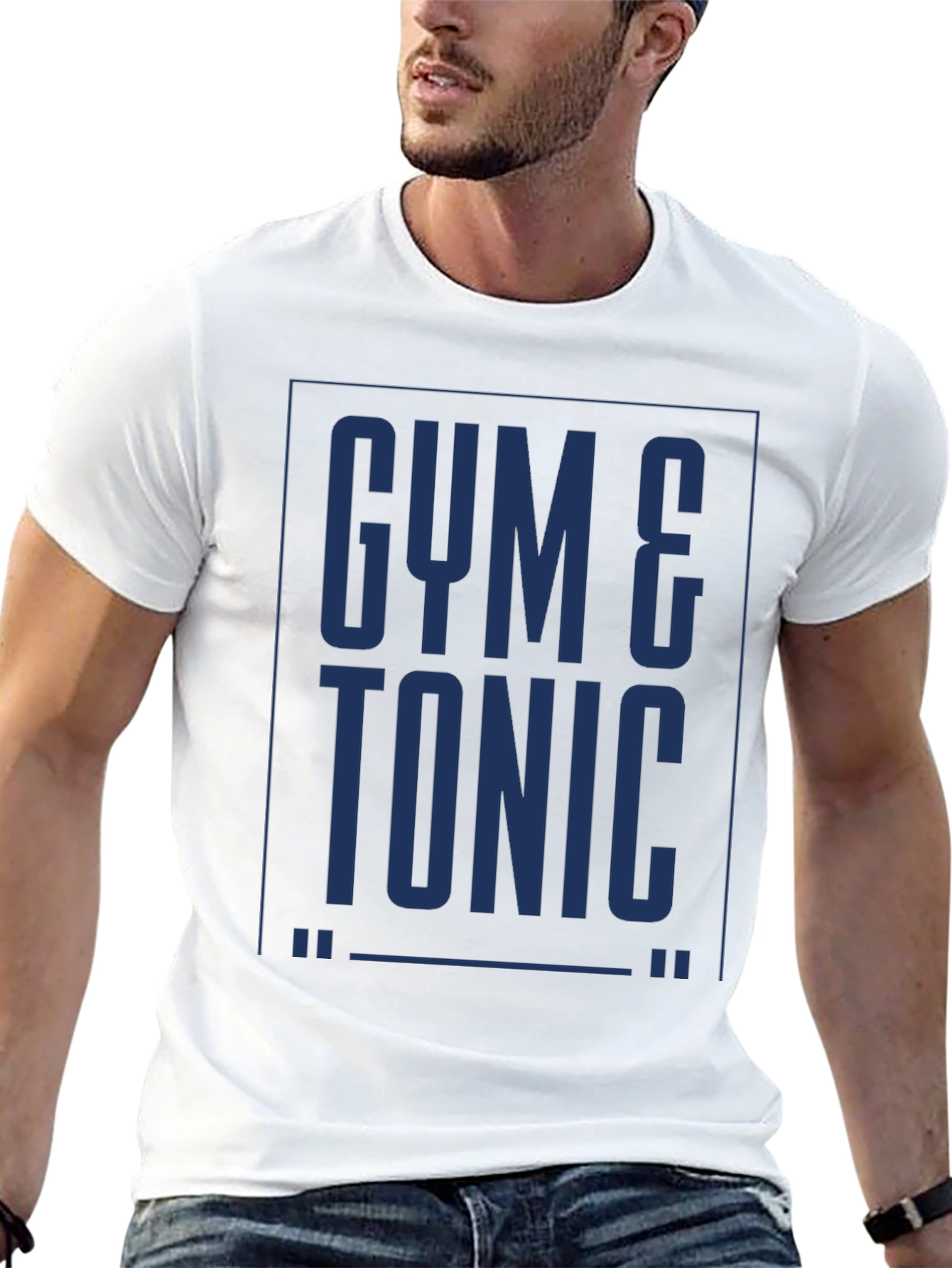 Gym & Tonic Graphic Tee - Black Cotton T-Shirt