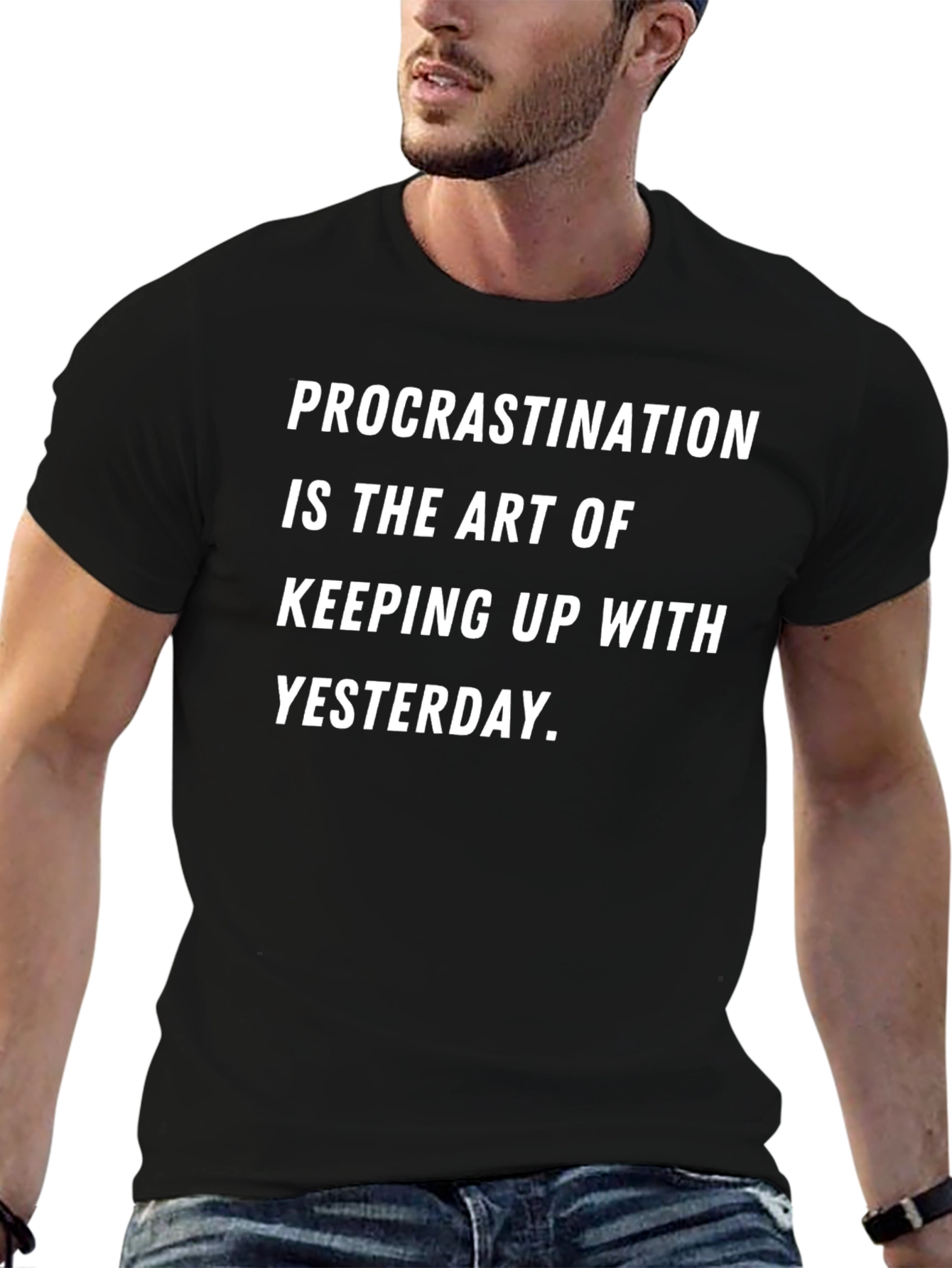 Procrastination Art T-Shirt Funny Graphic Tee