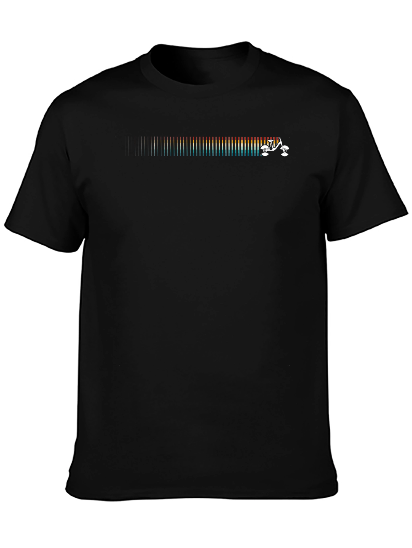 Retro Spectrum Quad Skate Black T-Shirt