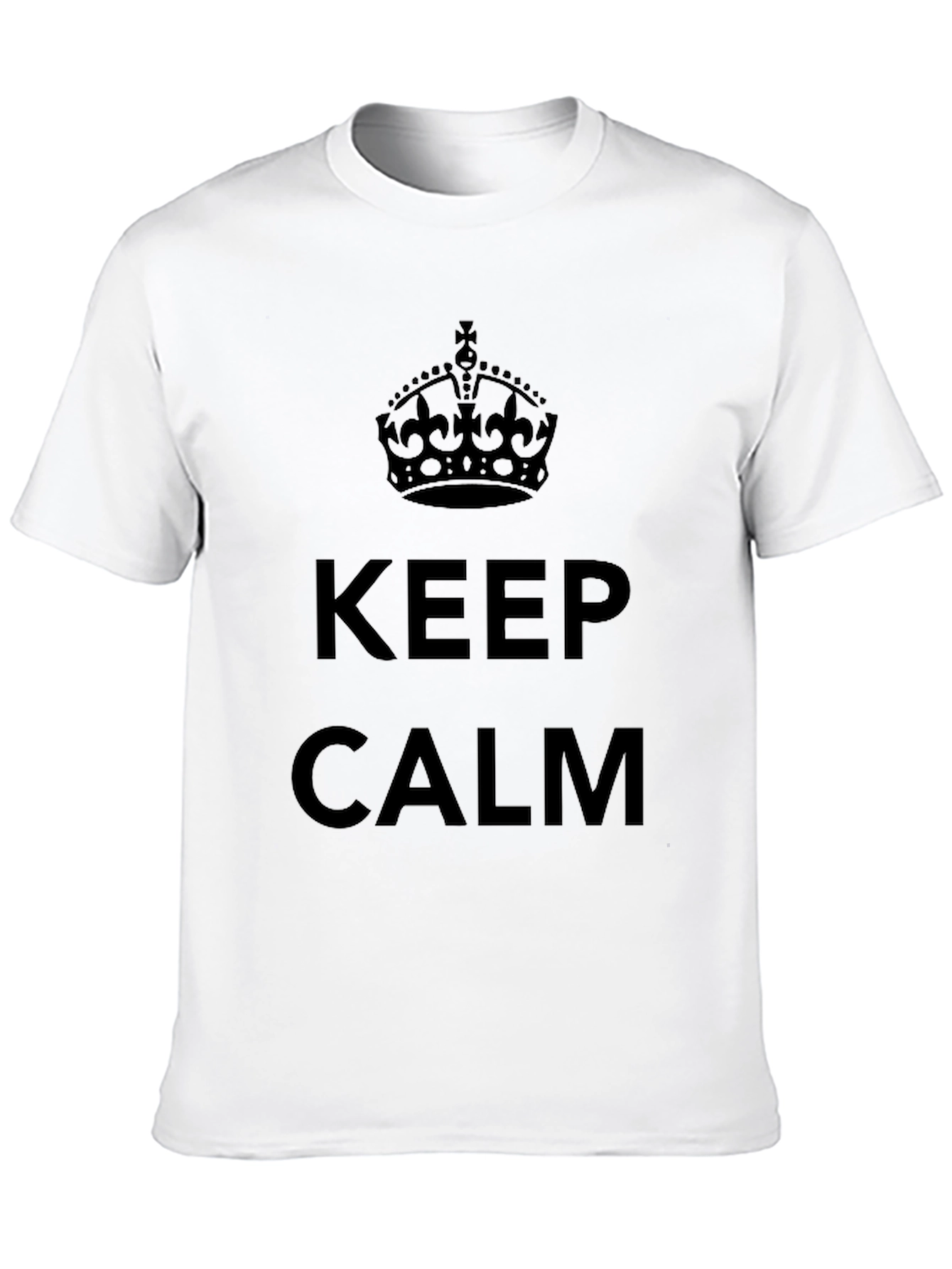 Keep Calm Crown Graphic T-Shirt - Black
