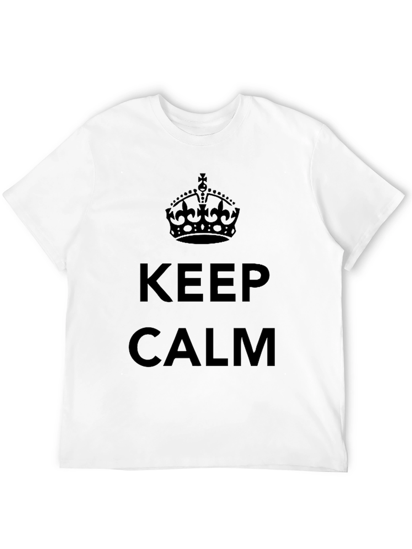 Keep Calm Crown Graphic T-Shirt - Black