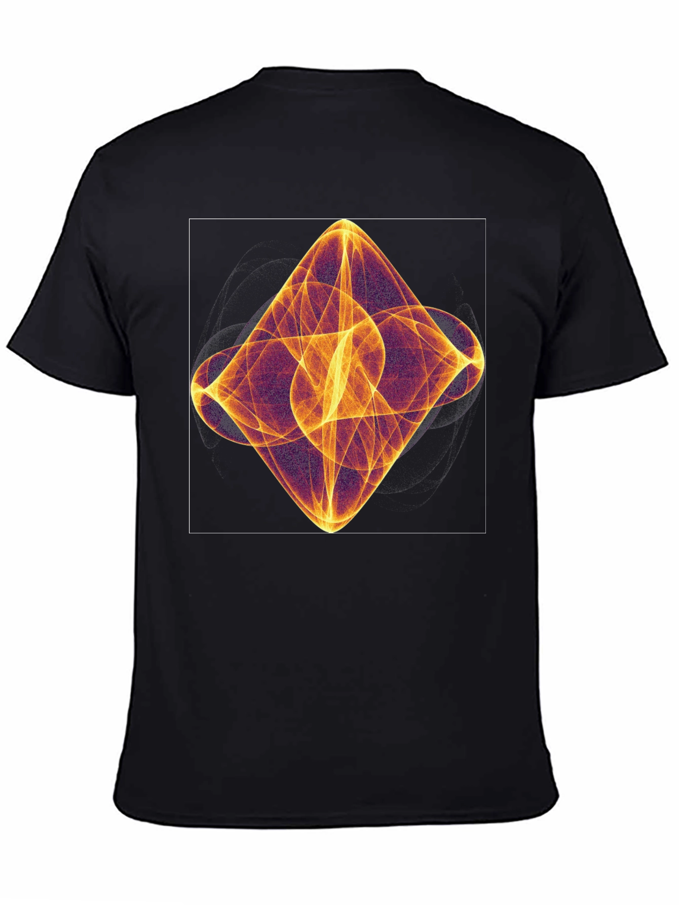 Abstract Light Pattern Black T-Shirt