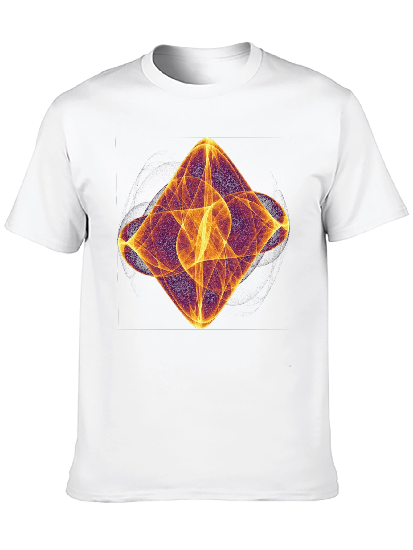 Abstract Light Pattern Black T-Shirt