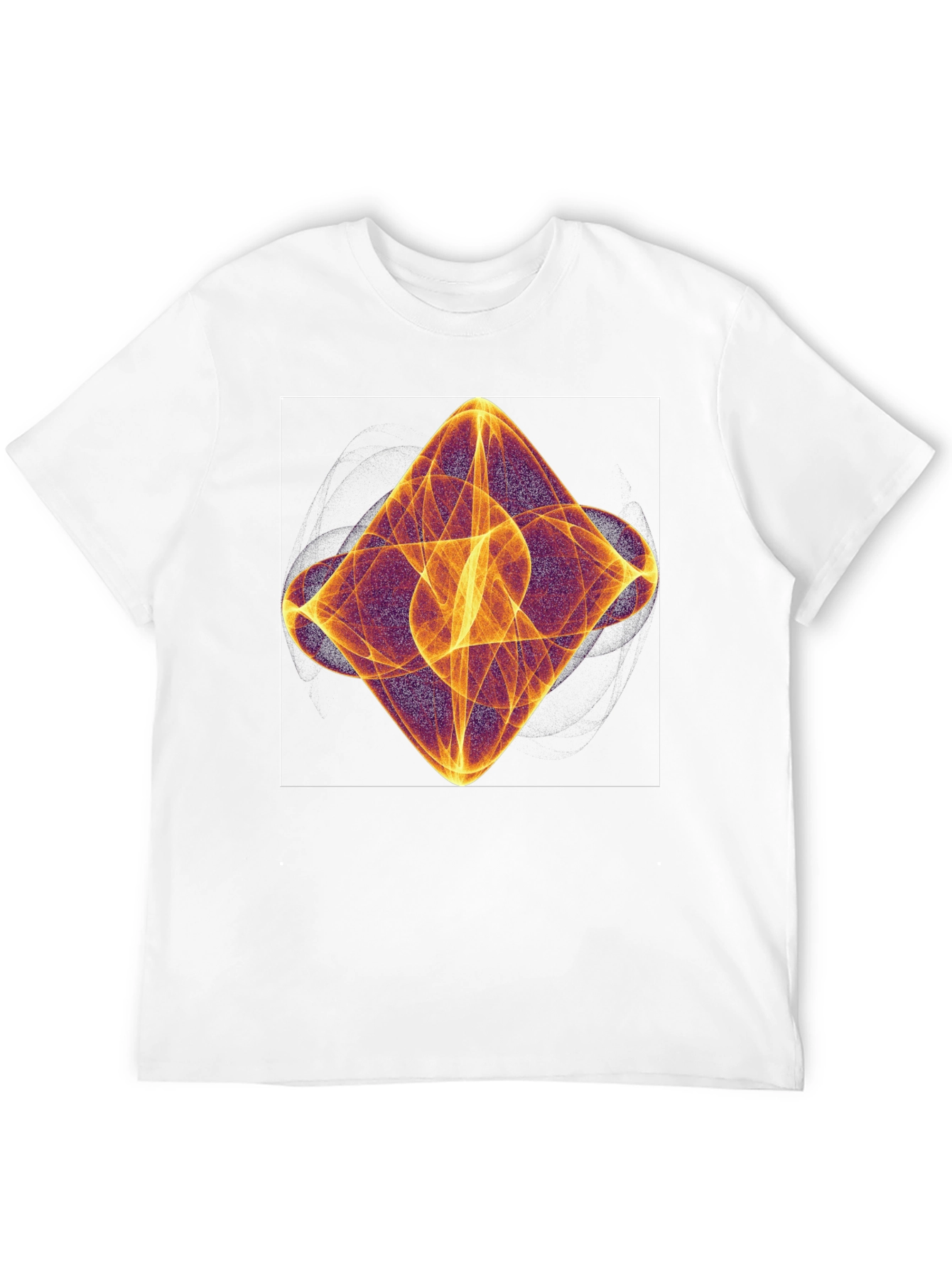 Abstract Light Pattern Black T-Shirt