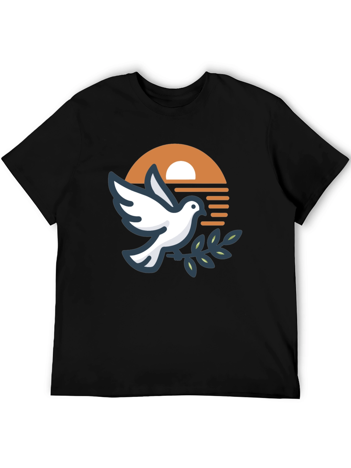 Peace Dove Graphic Black T-Shirt