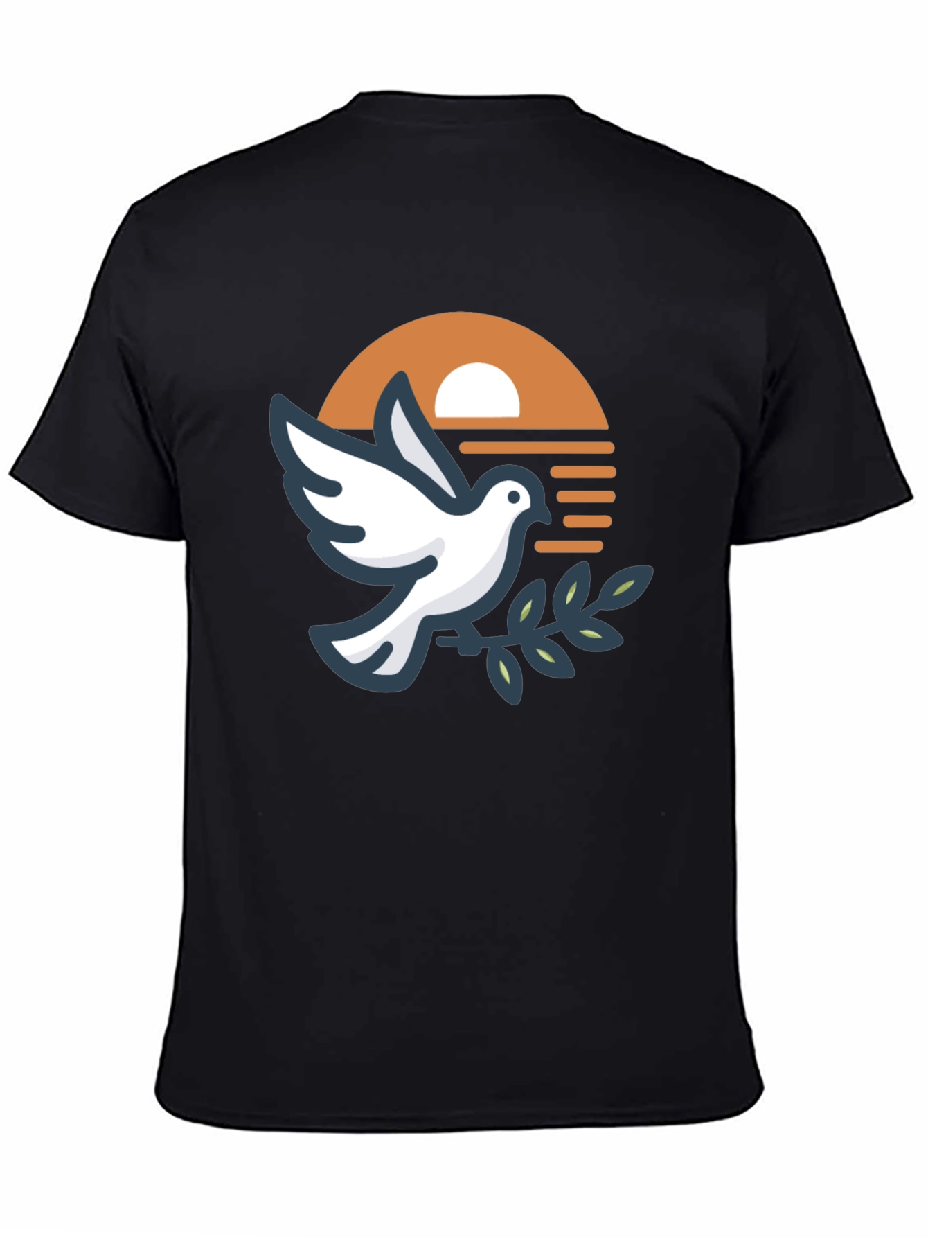 Peace Dove Graphic Black T-Shirt