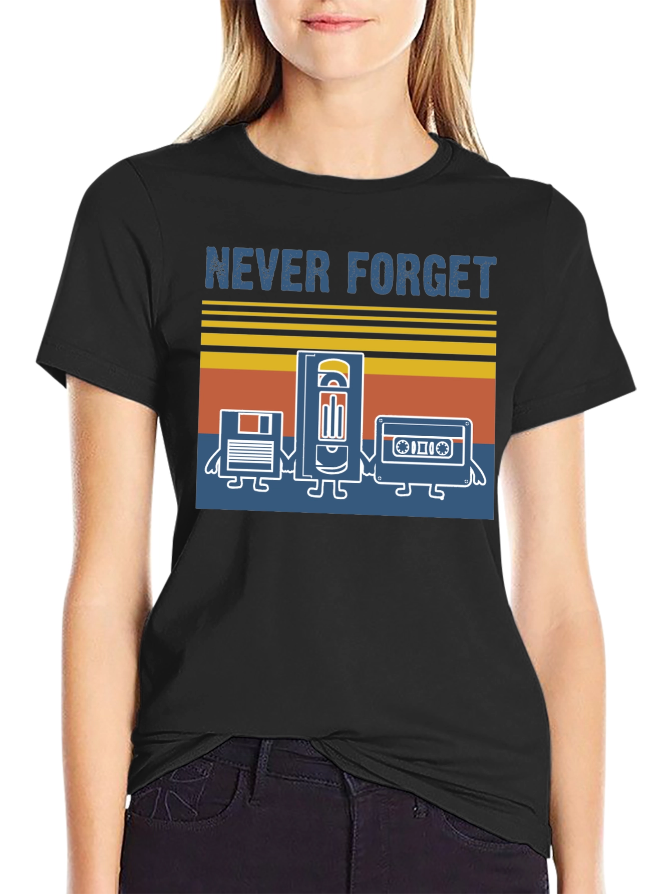 Retro Media Never Forget Graphic T-Shirt
