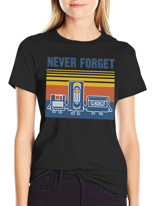 Retro Media Never Forget Graphic T-Shirt