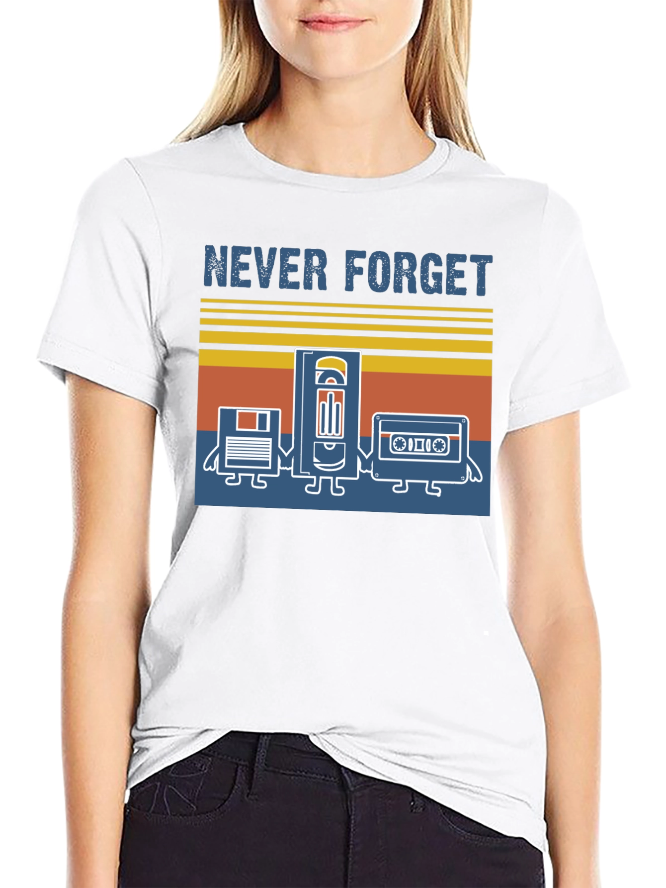 Retro Media Never Forget Graphic T-Shirt