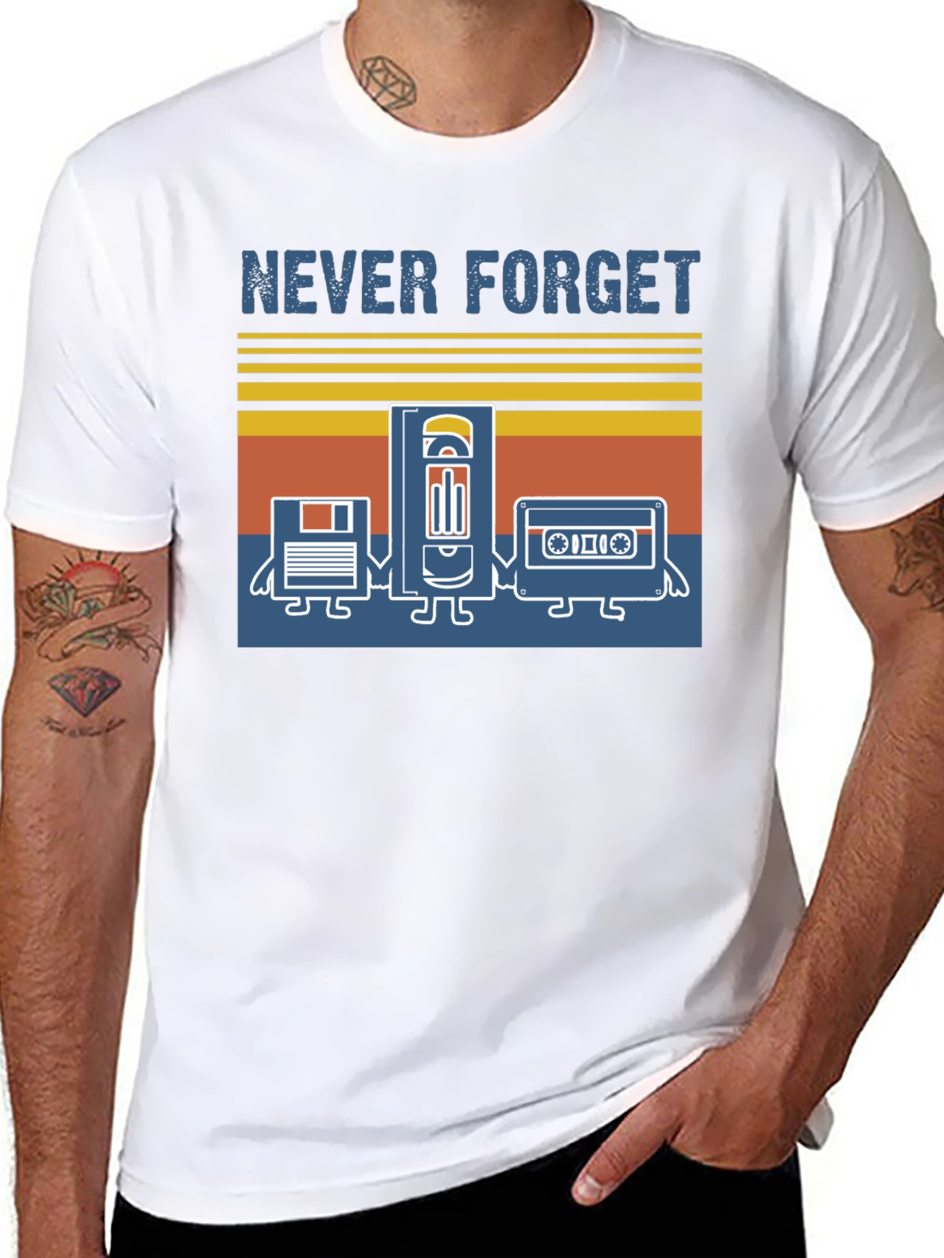 Retro Media Never Forget Graphic T-Shirt