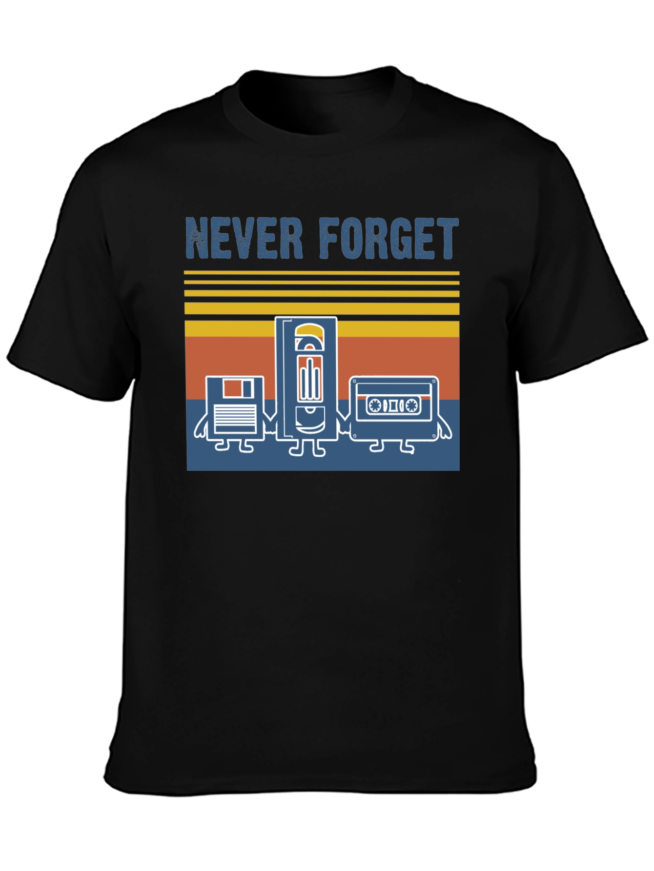 Retro Media Never Forget Graphic T-Shirt