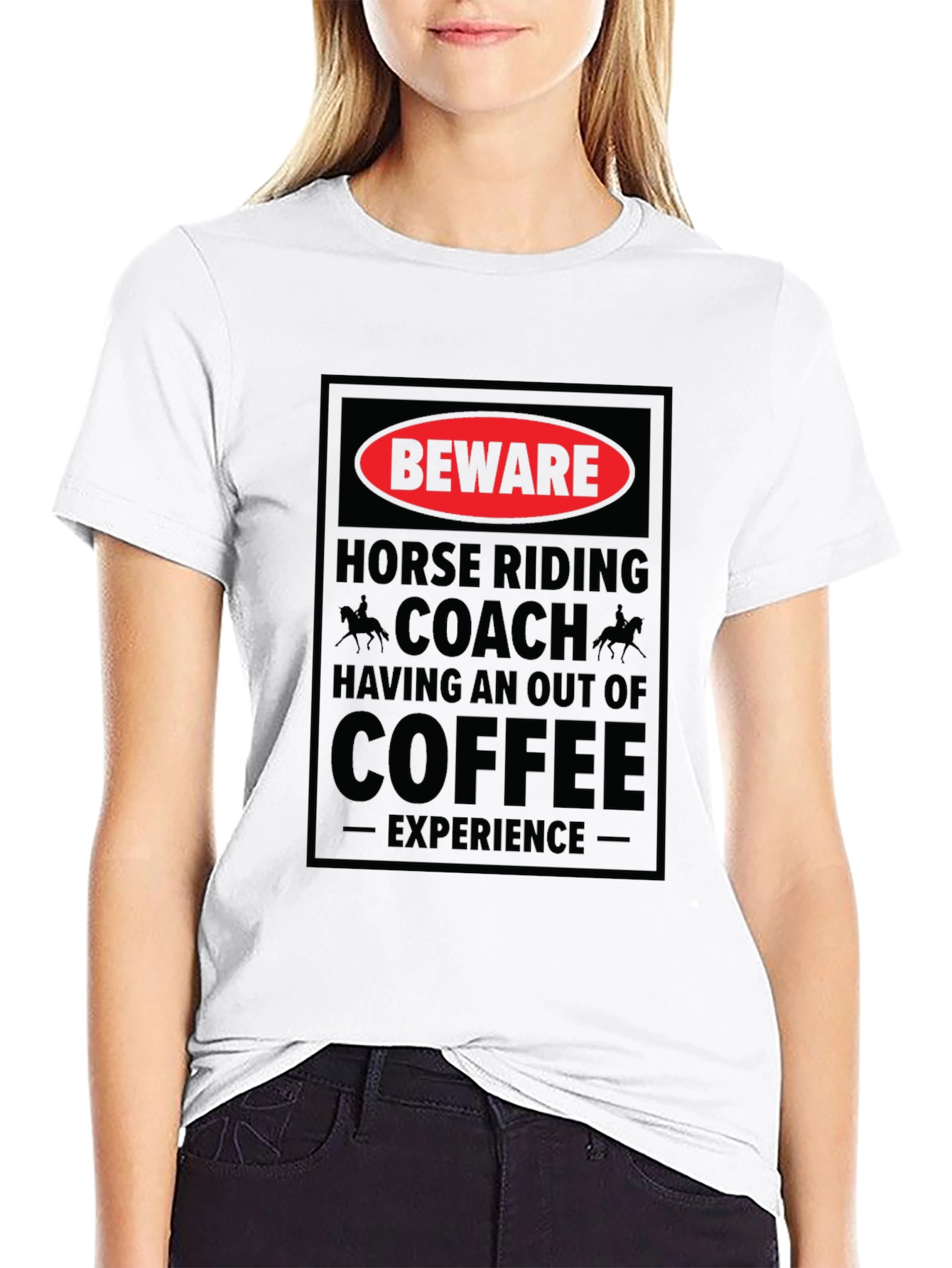 Beware Horse Riding Coach Coffee T-Shirt
