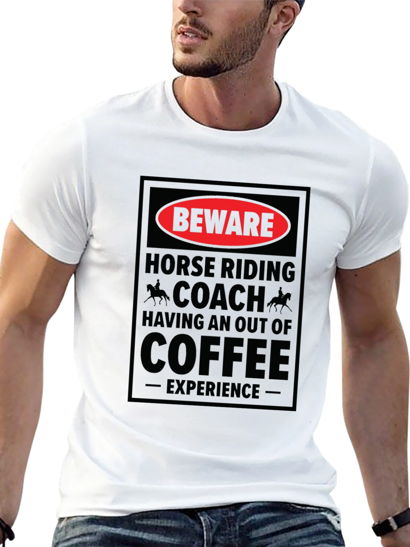 Beware Horse Riding Coach Coffee T-Shirt