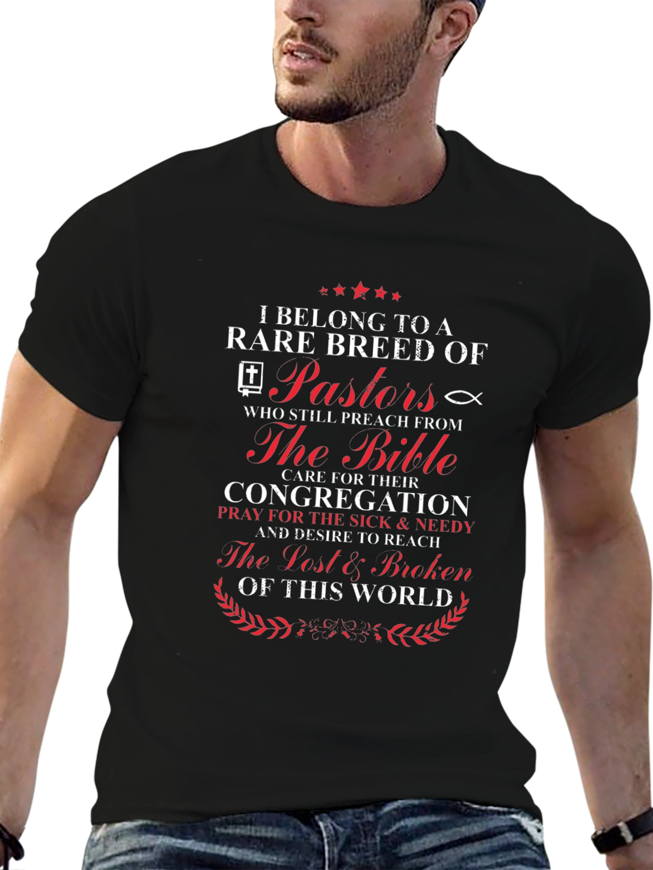 Rare Breed Pastor T-Shirt: Religious Christian Apparel