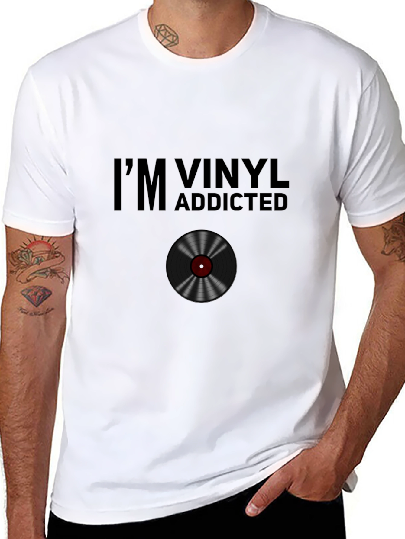 Im Vinyl Addicted Graphic Tee