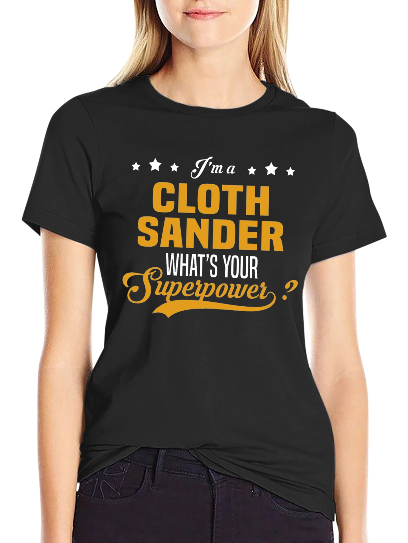 Cloth Sander Superpower T-Shirt - Black Cotton Tee