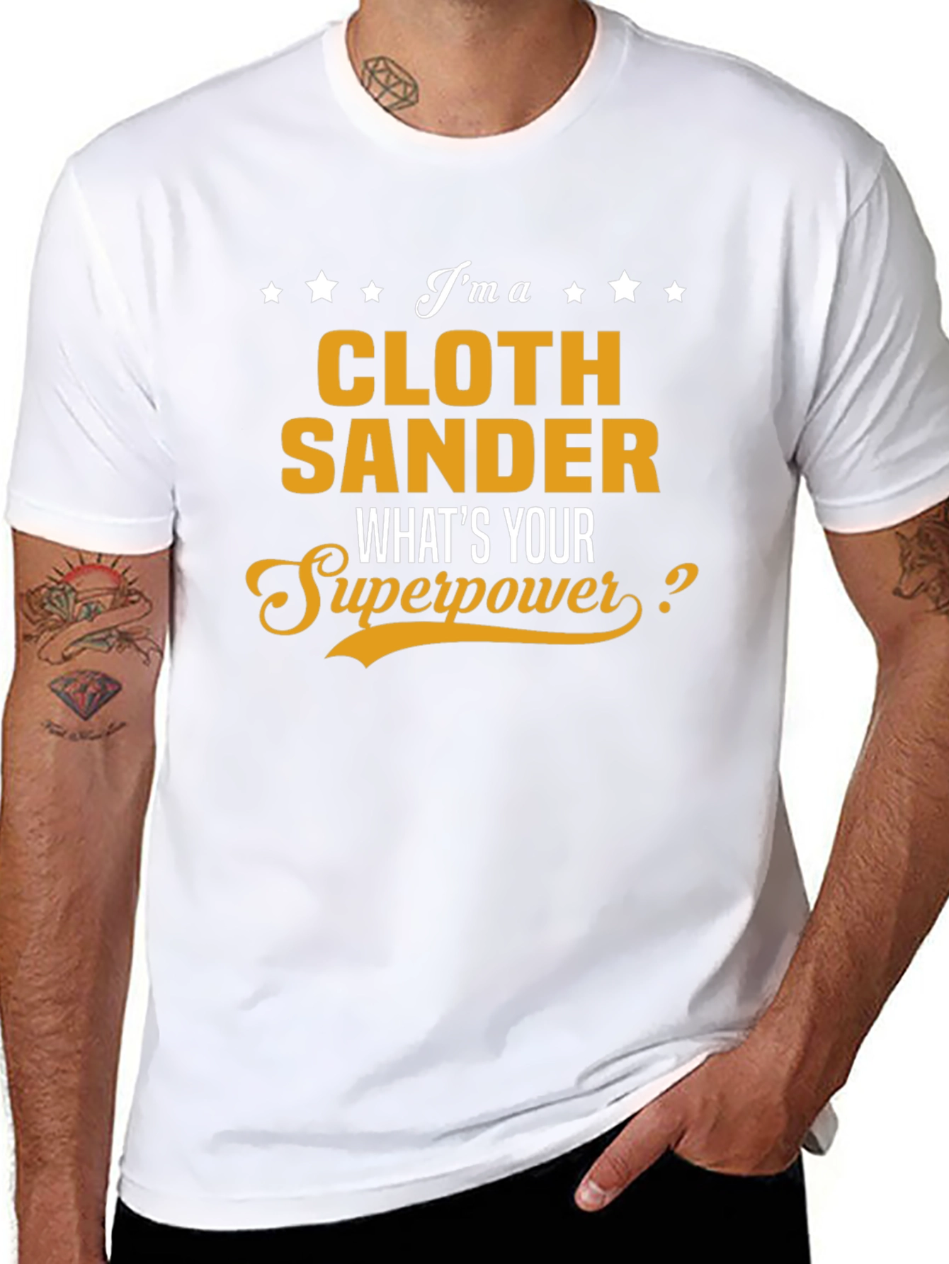 Cloth Sander Superpower T-Shirt - Black Cotton Tee
