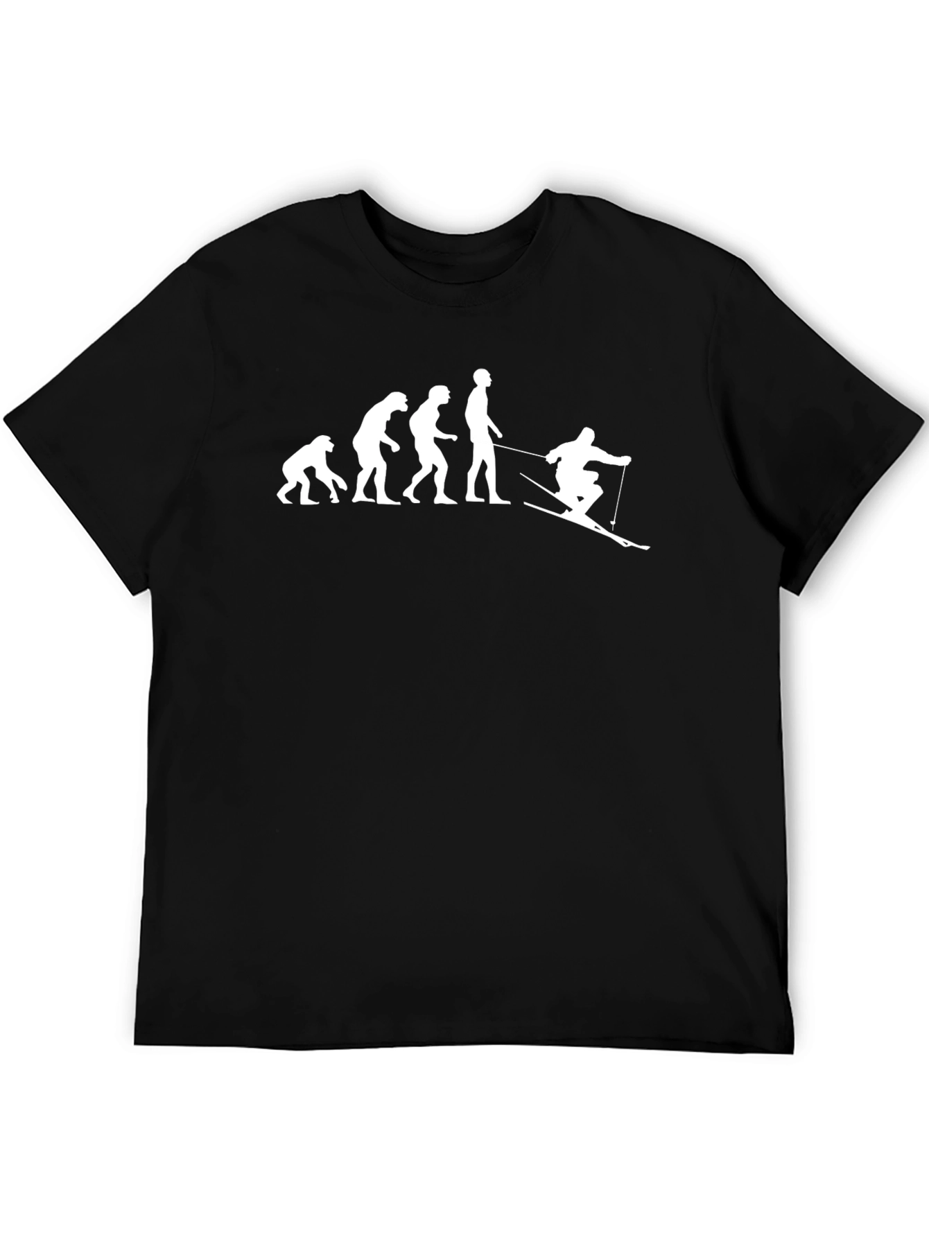 Evolution of Skiing Graphic T-Shirt