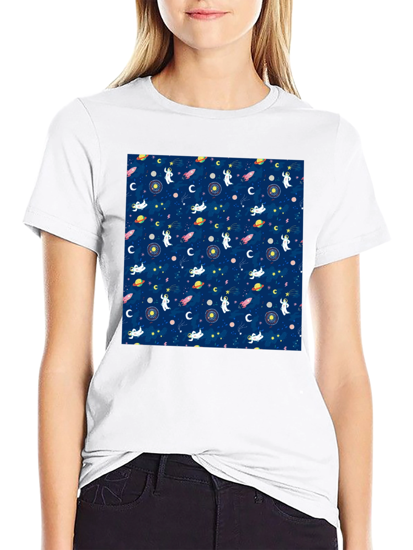 Cosmic Astronauts Black T-Shirt