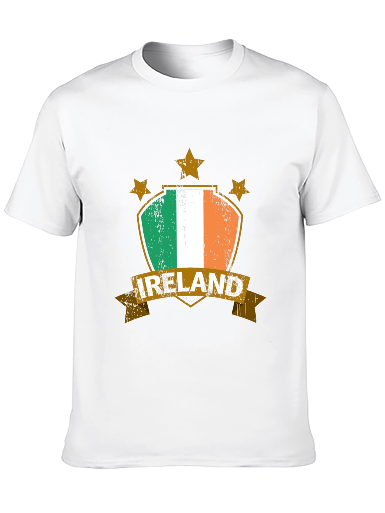 Ireland Flag Graphic Tee - Mens Black T-Shirt