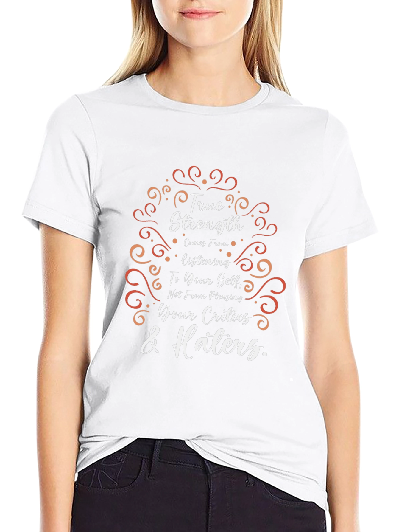True Strength Graphic Tee - Motivational Black T-Shirt