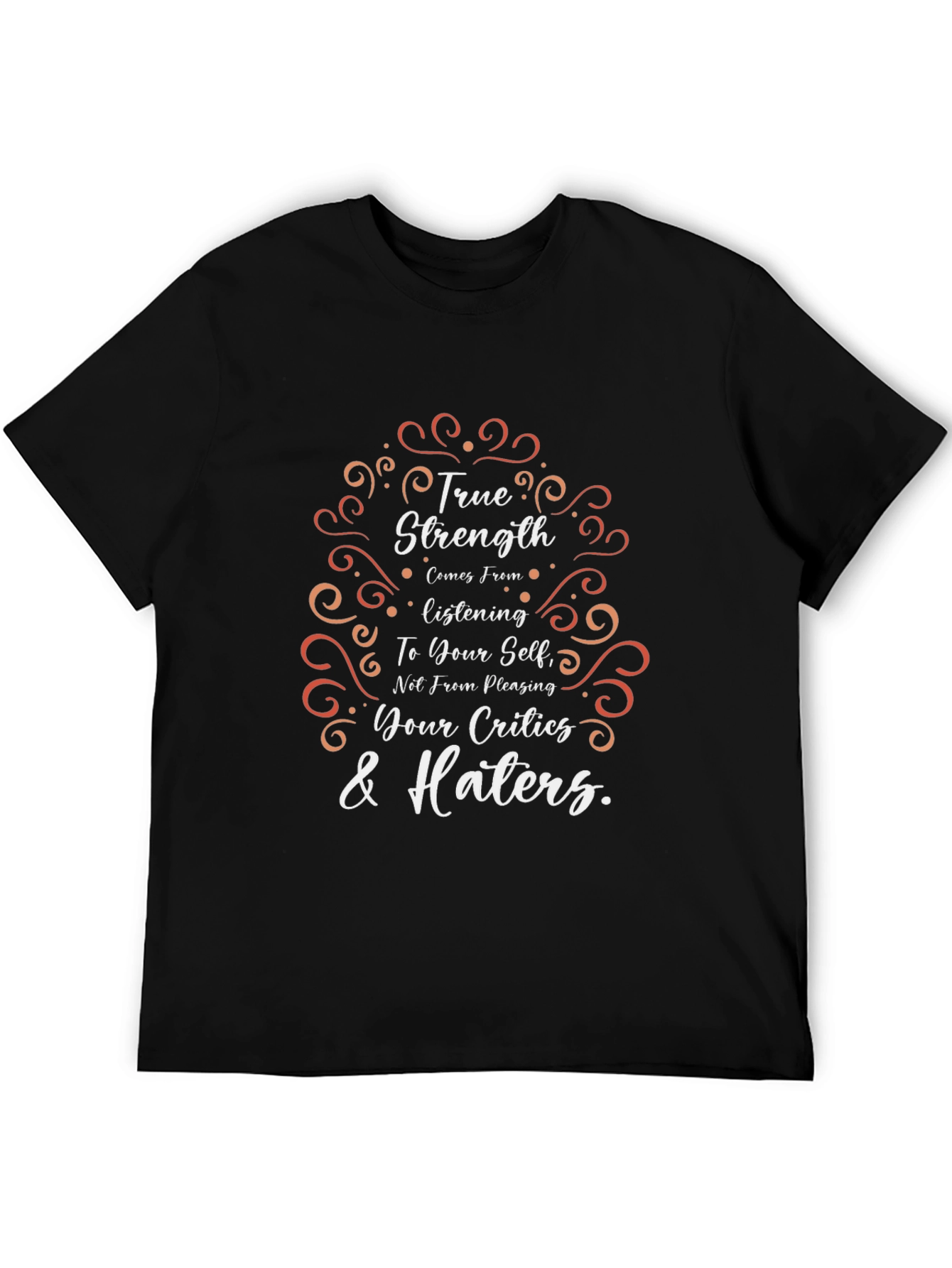 True Strength Graphic Tee - Motivational Black T-Shirt