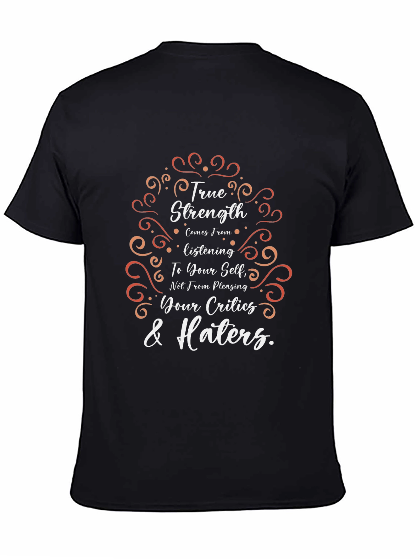 True Strength Graphic Tee - Motivational Black T-Shirt