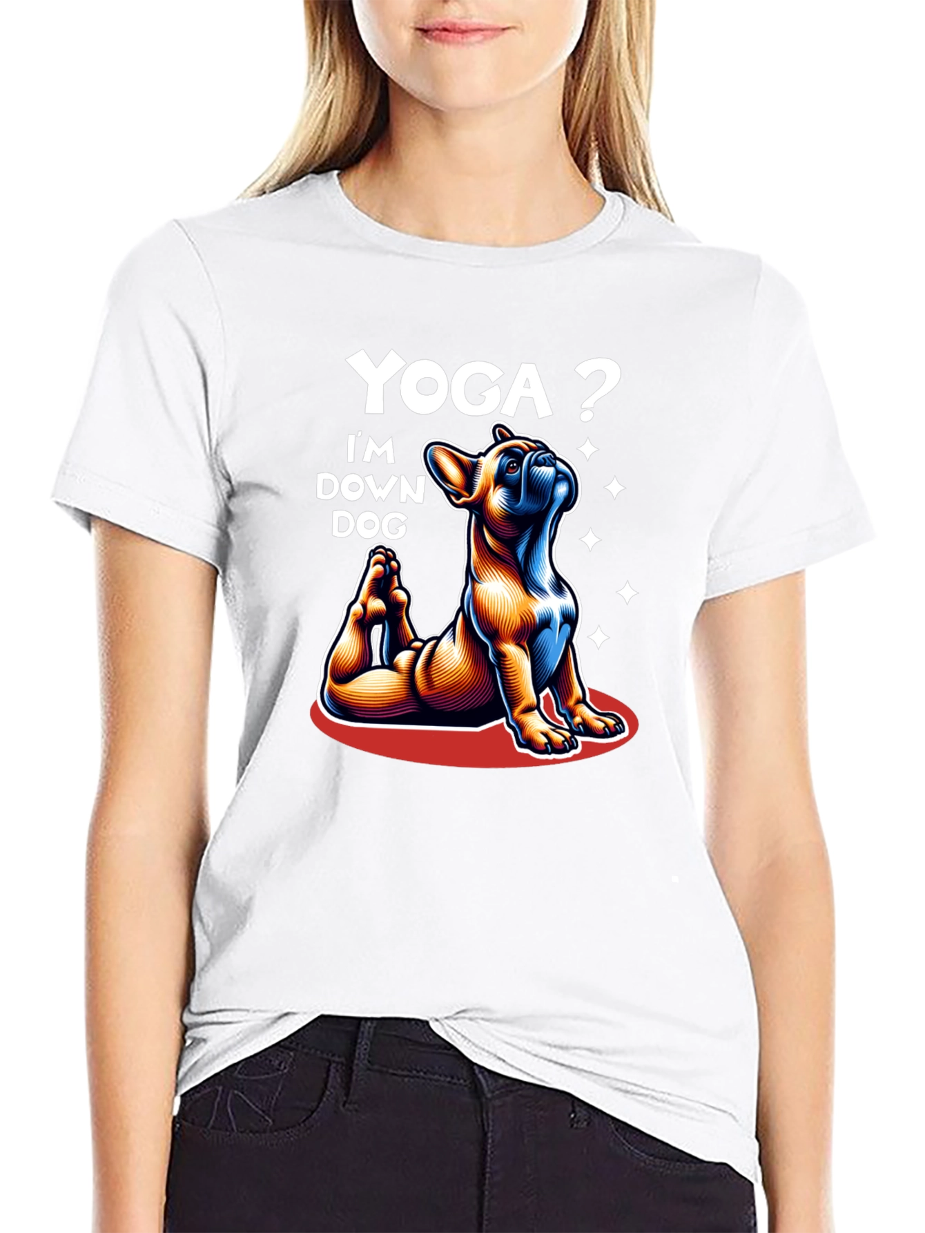 Yoga Dog T-Shirt: Downward Dog Graphic Tee
