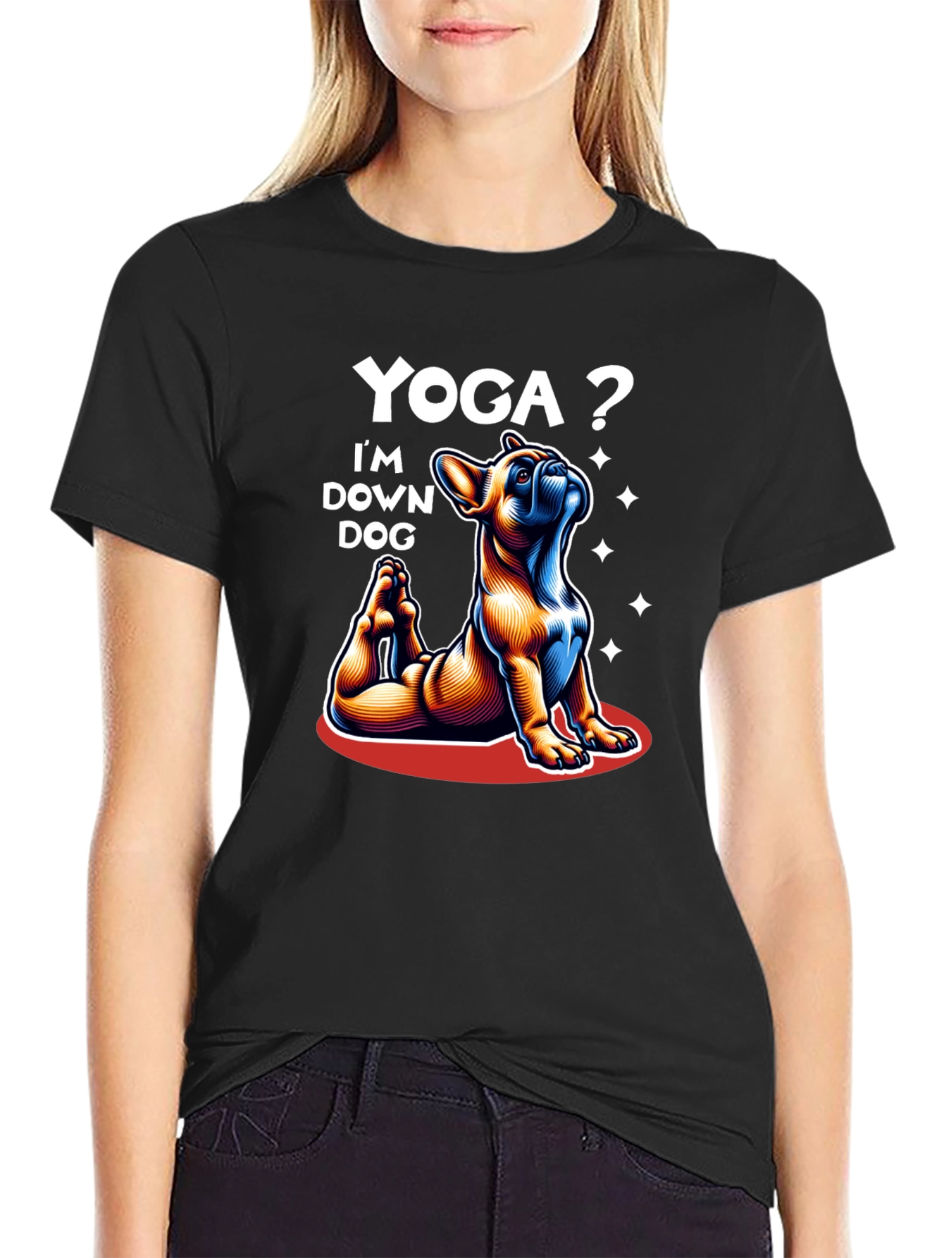 Yoga Dog T-Shirt: Downward Dog Graphic Tee